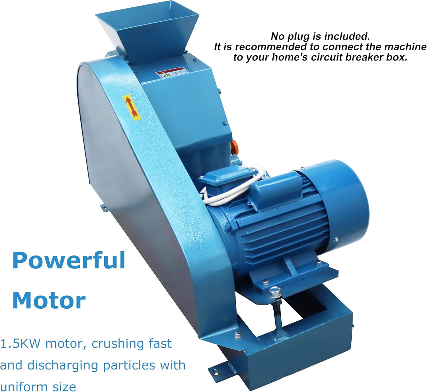 TECHTONGDA Jaw Crusher Rock Grinder Shredder Electric Shatter Pulverizer for Ore Slag Coal Stone Concrete Crushing Machine 220V