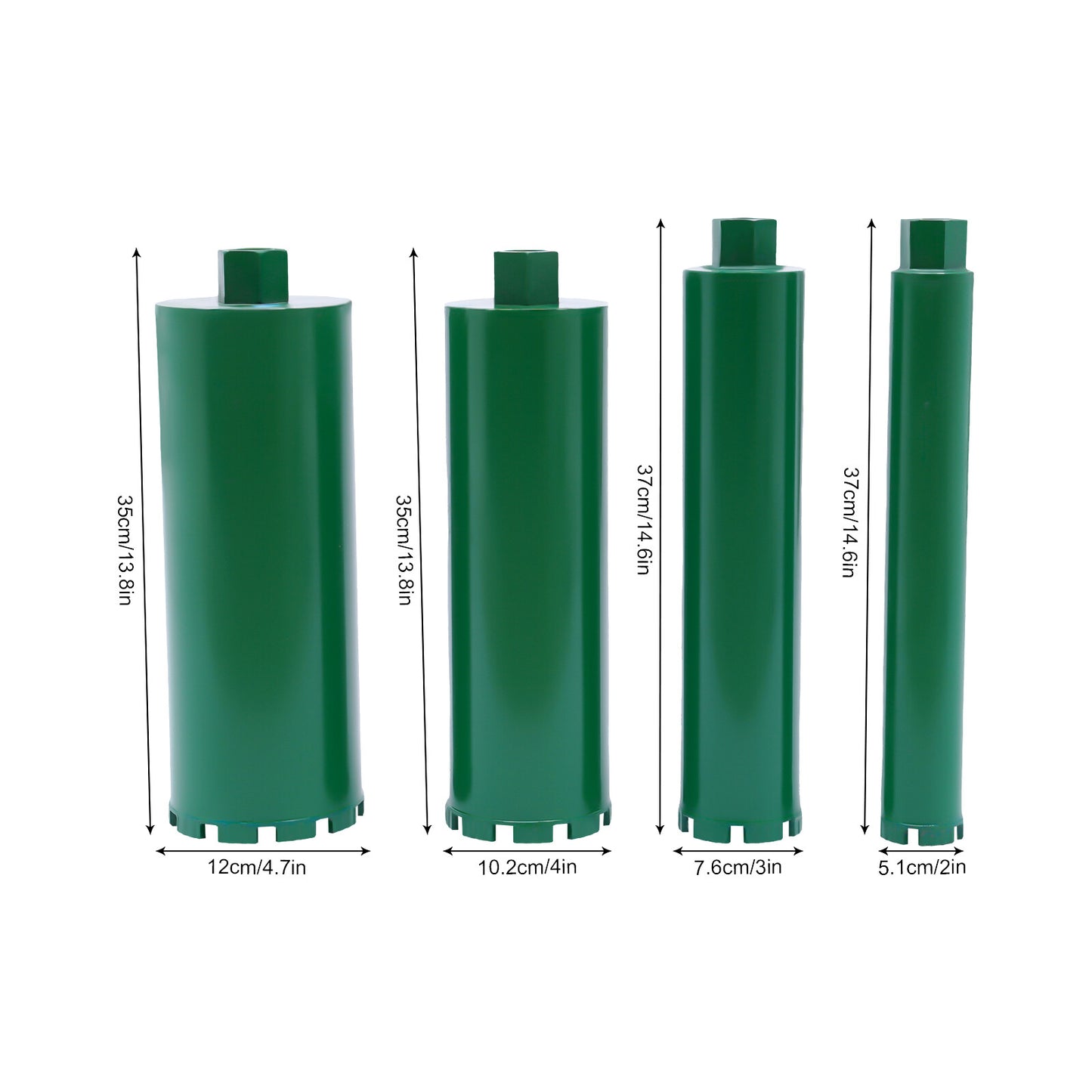 2'' /3'' /4''/ 5'' Set Wet Diamond Core Drill Bit Concrete Brick Drilling Bits