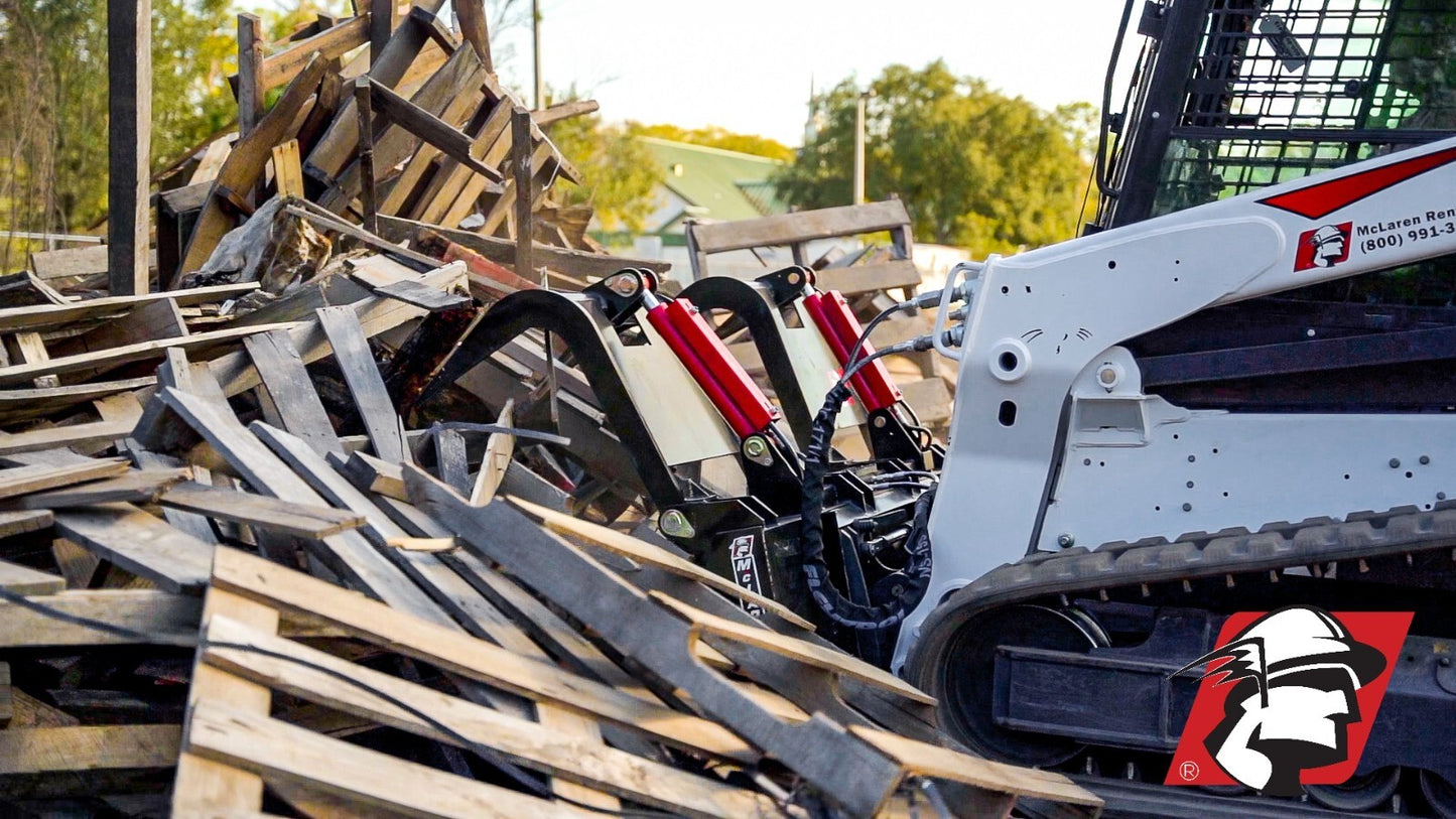 Recycling Bucket Skid Steer Attachment for Bobcat 84" Wide by Mclaren