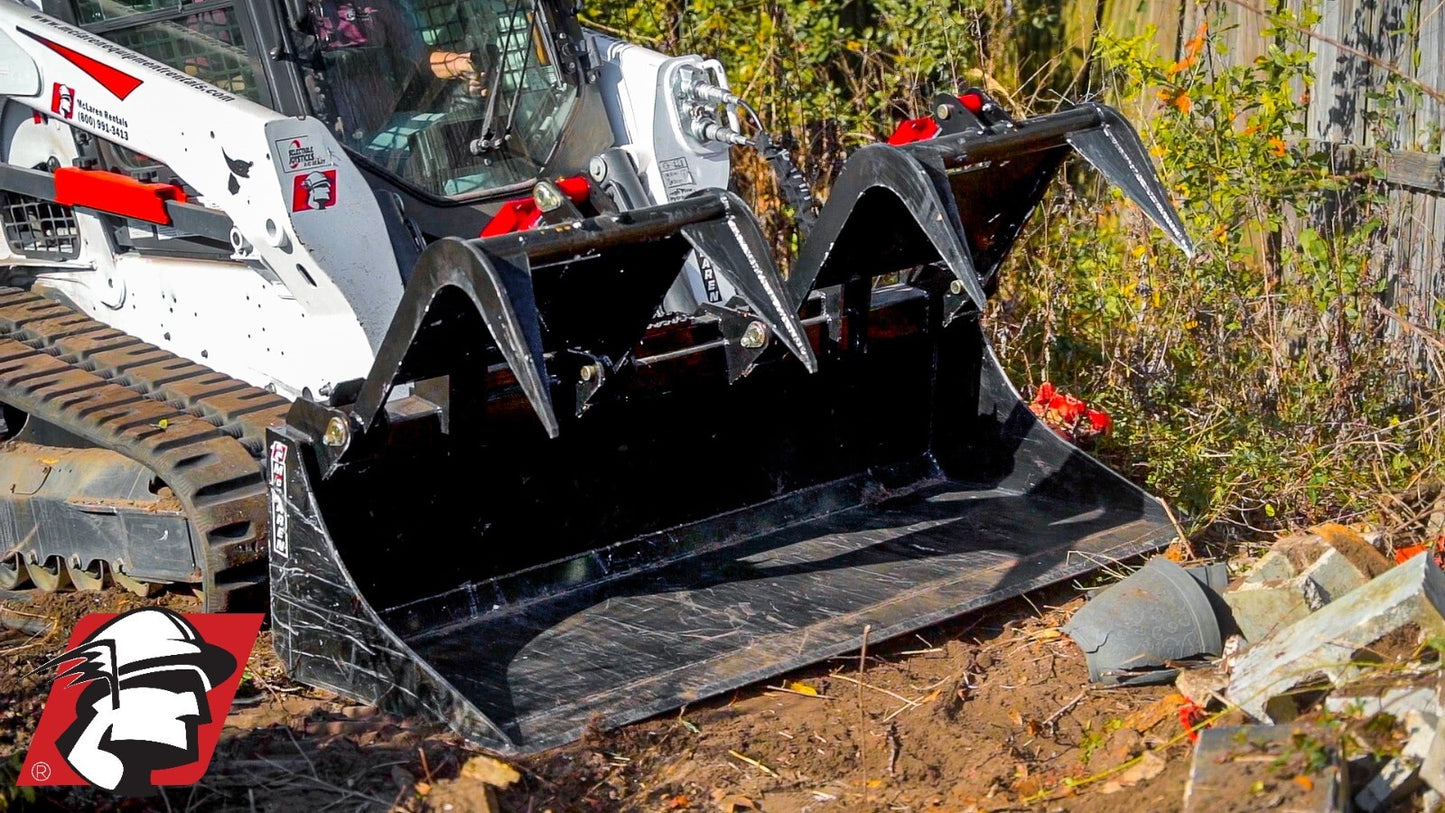 Recycling Bucket Skid Steer Attachment for Bobcat 84" Wide by Mclaren