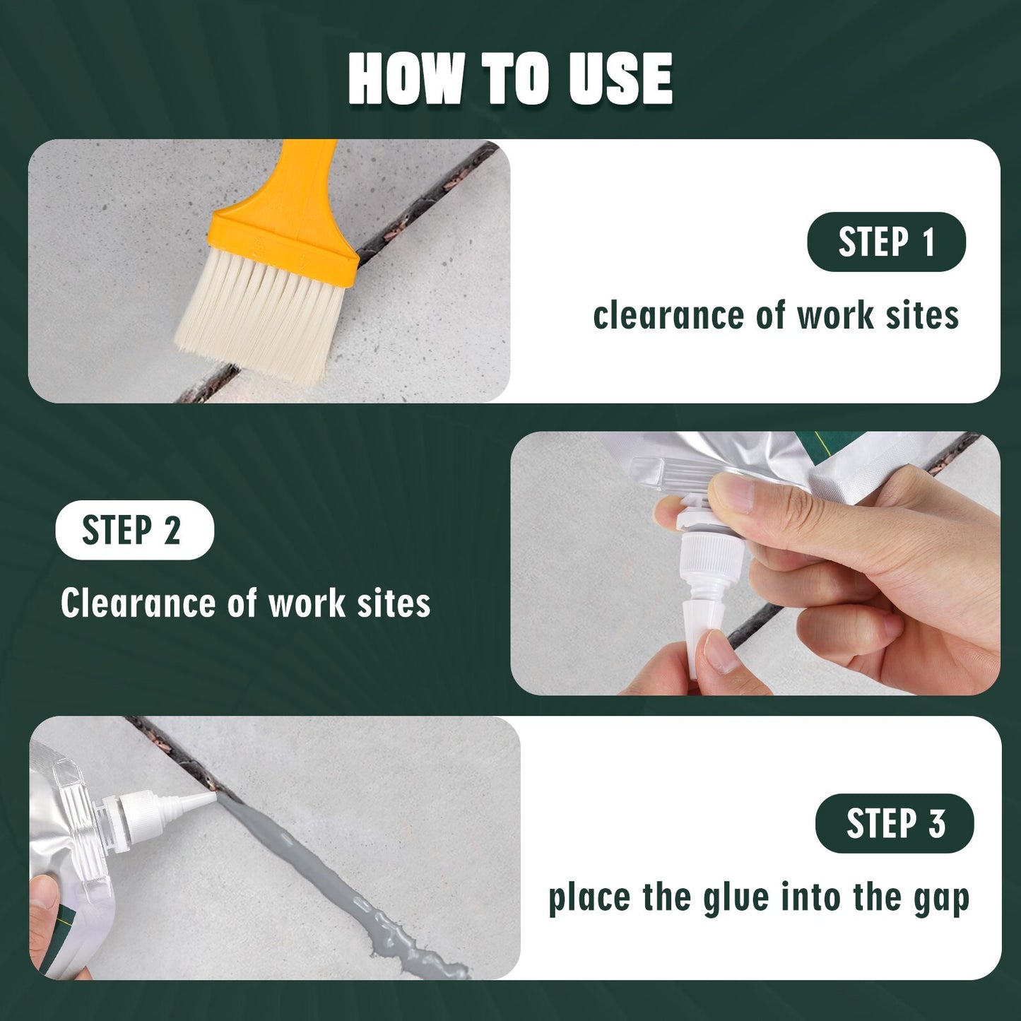 Concrete Crack Filler Waterproof Concrete Repair Sealant Weather-Resist