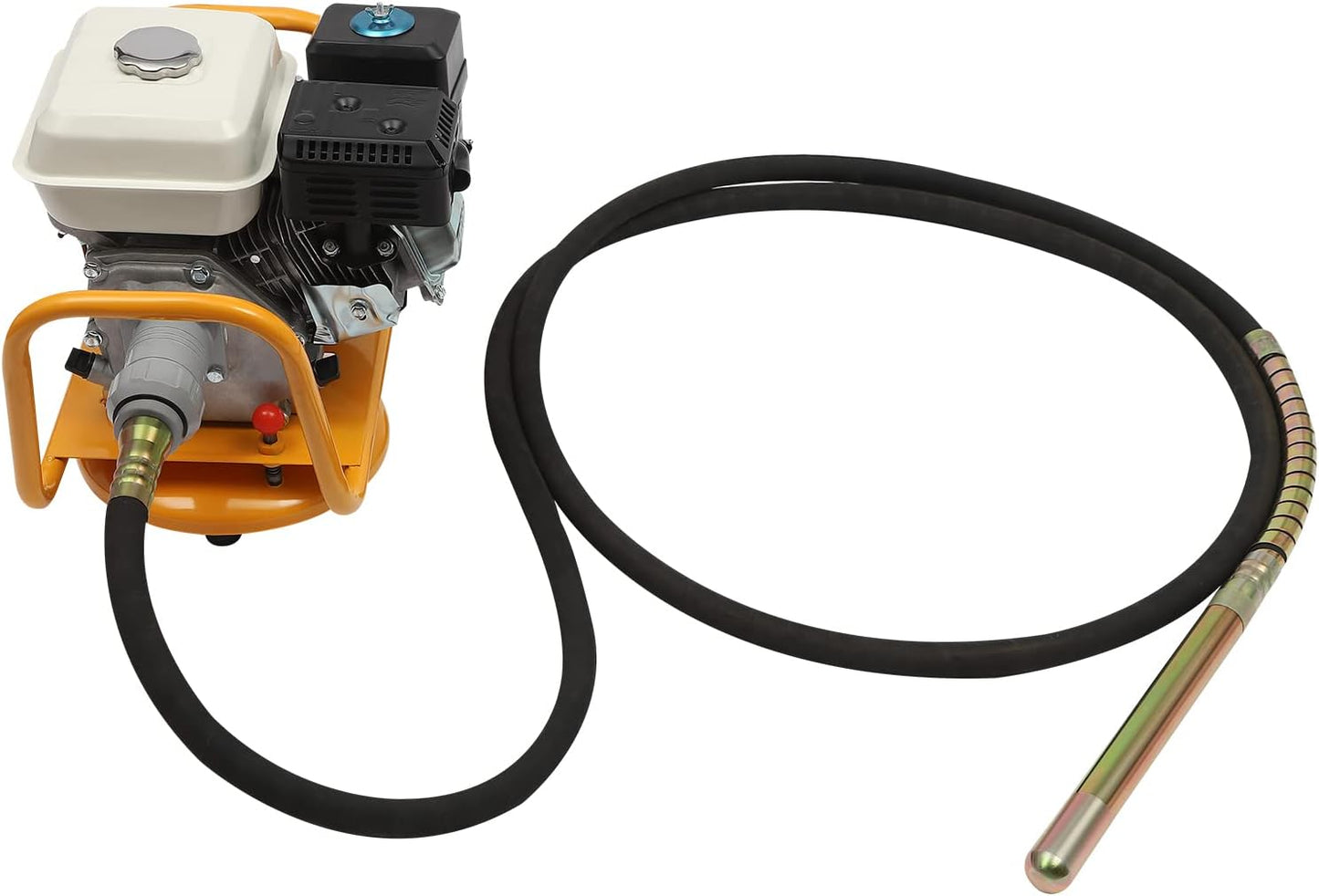 Concrete Vibrator, 7.5HP 4 Stroke Gas Powered Concrete Vibrating Tool 3600R/Min Cordless Cement Mixer with 19.69Ft Shaft Rod for Highways Bridges Housing Construction