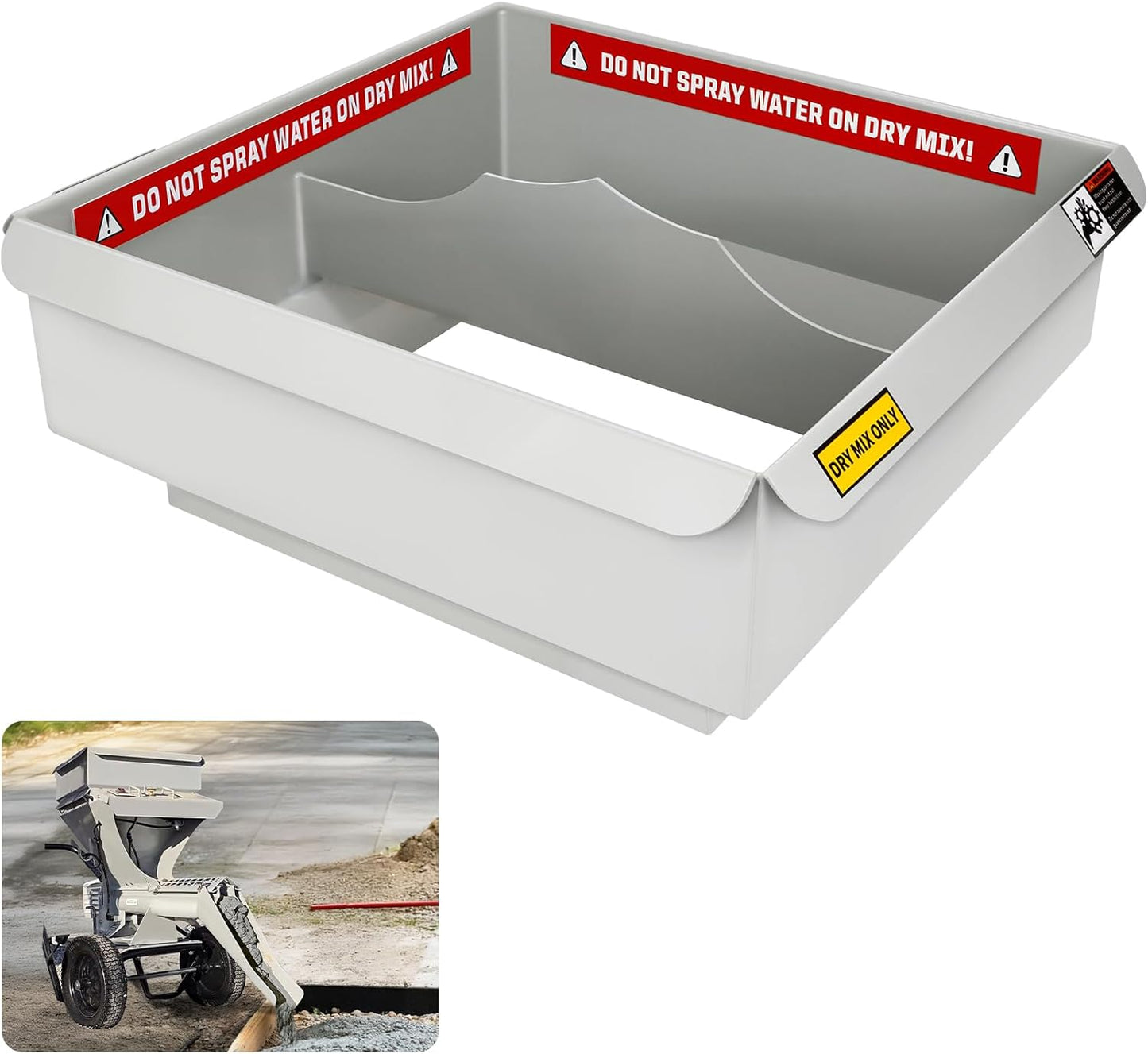 Upgrade MMAC-0123 Mud Mixer Hopper Extension, Pairs with MMAC-0133 for MMXR-3221 Mixers, Expands Capacity from 120 to 300 Lbs, Ldeal for Large Construction & Site Renovations