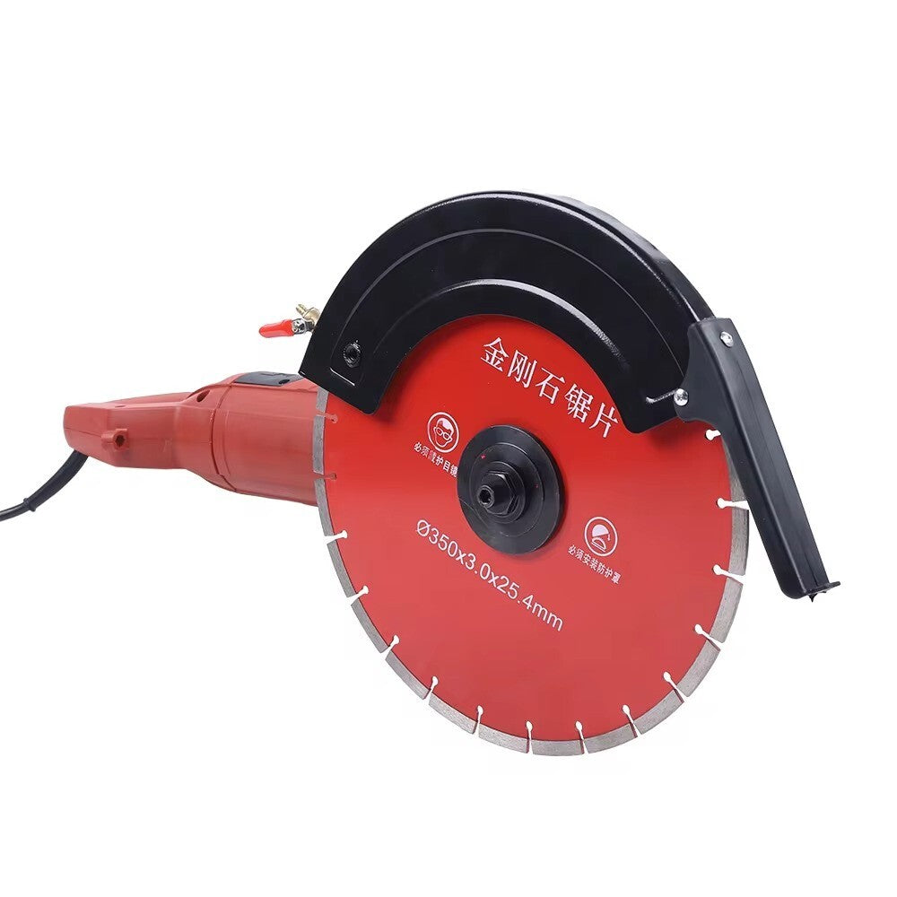 14" Circular Concrete Cut off Saw Wet Dry Concrete Saw Cutter W/Water Pump&Blade