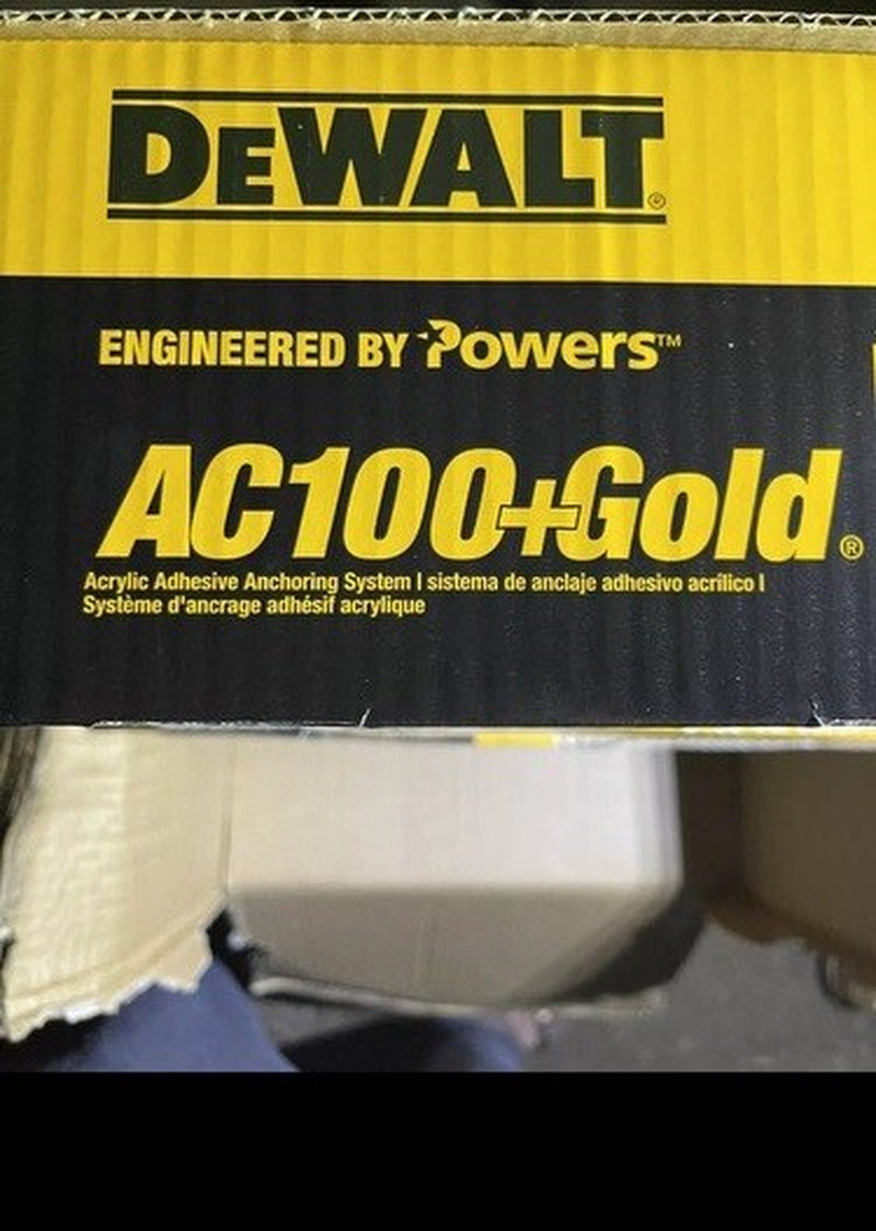 9.5 Oz. Dewalt AC100+ Gold Quik-Shot Acrylic Epoxy Adhesive Anchoring System