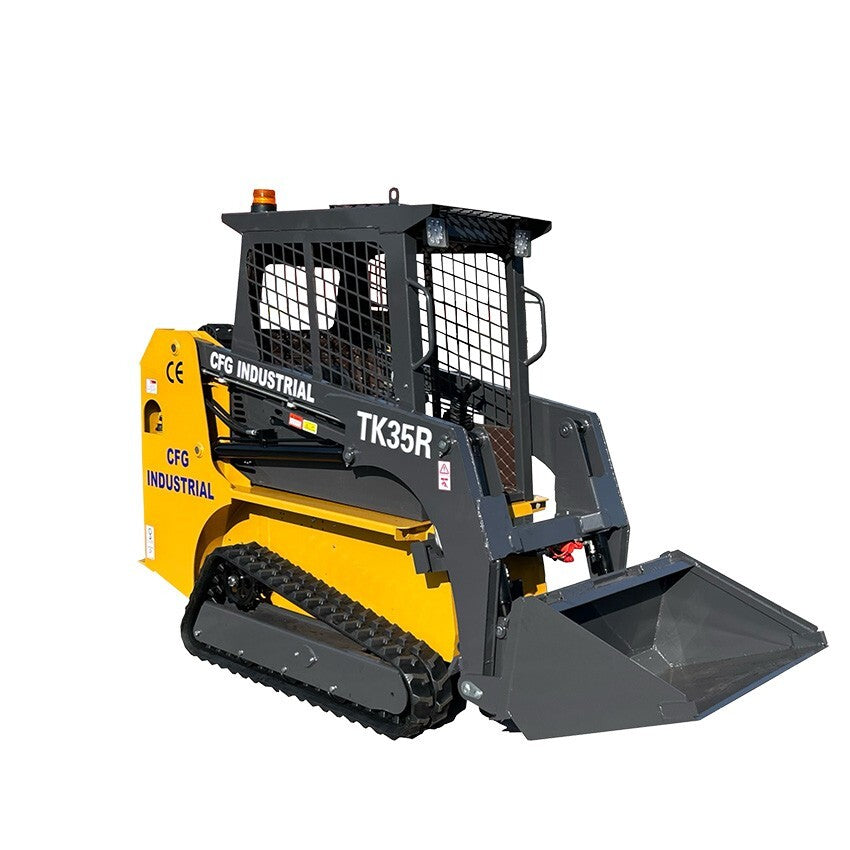 AGT Mini Skid Steer Track Loader 32.8HP Gas Engine 1.5 Ton Crawler Bucket 37.4In