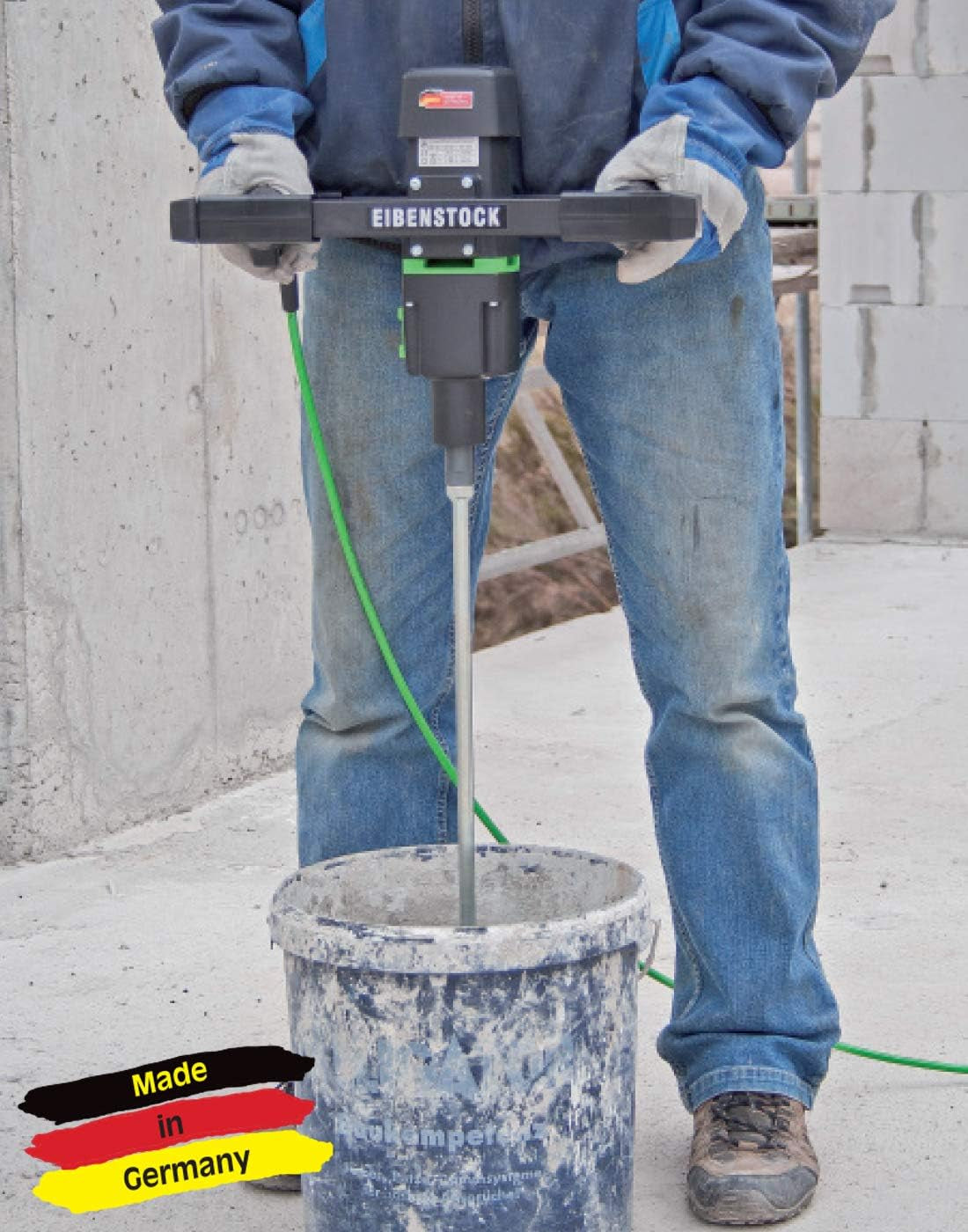 CS Unitec EHR 20.1 R Set Portable Hand-Held Electric Concrete Mixer Including MG 140 Paddle, 10.5 Amp, 110 VAC, 900 Lb. per Hour