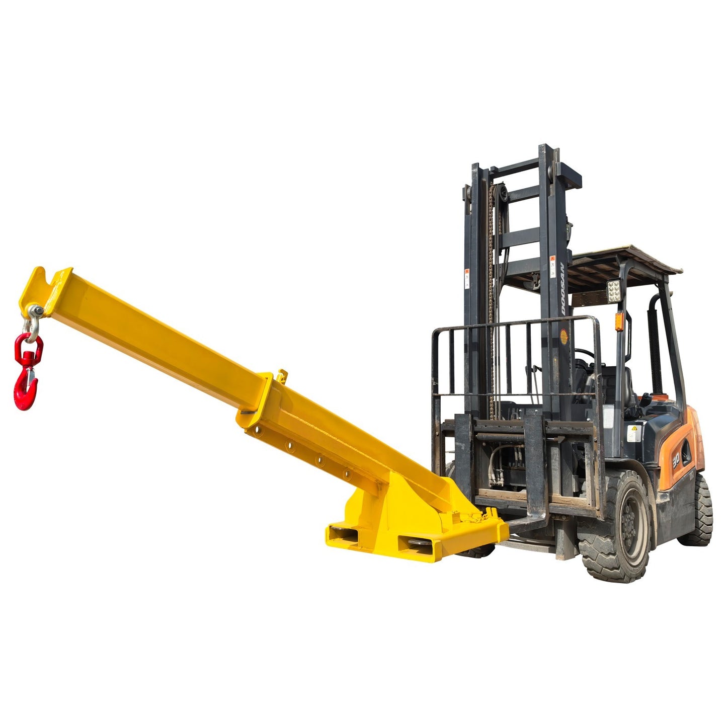 4T Adjustable Hoist Forklift Jib Boom Crane 8800Lbs Mobile Forklift Crane Equip