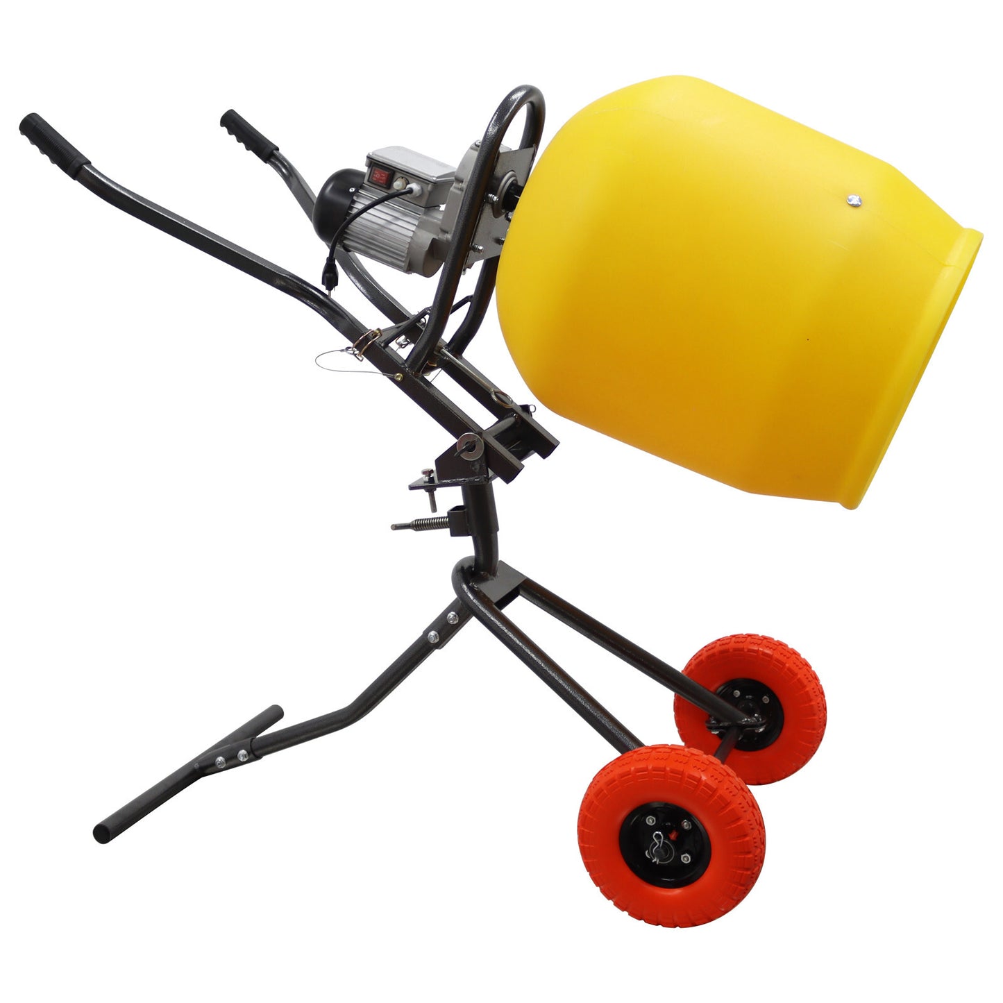 100L/3.5 Cu.Ft Push-Type Cement Mixer Concrete Mortar Polythene Drum 110V 300W