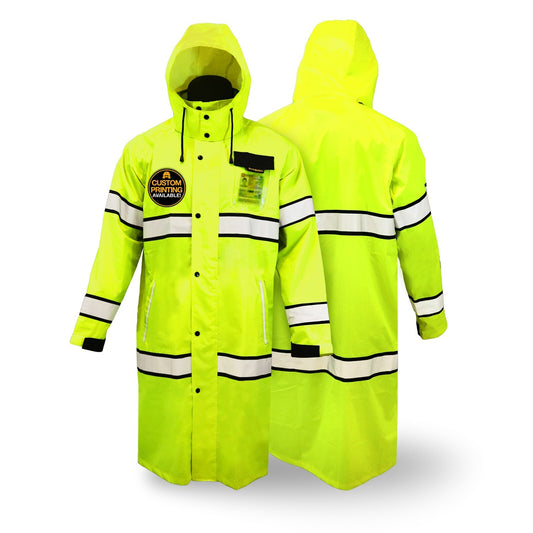 Kwiksafety TORRENT | High Visibility ANSI Class 3 Safety Trench Coat