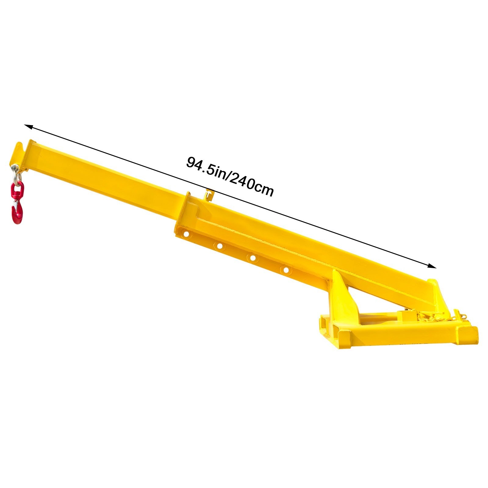 4T Adjustable Hoist Forklift Jib Boom Crane 8800Lbs Mobile Forklift Crane Equip