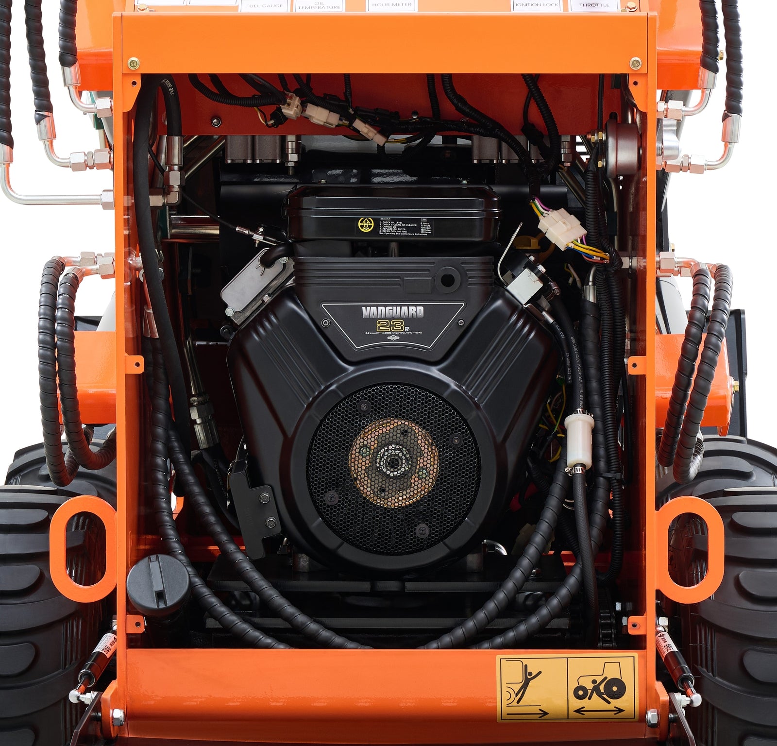 Mini Skid Steer 23HP Wheeled Loader 3.7Mph Speed for Farm B&S EPA Petrol Engine