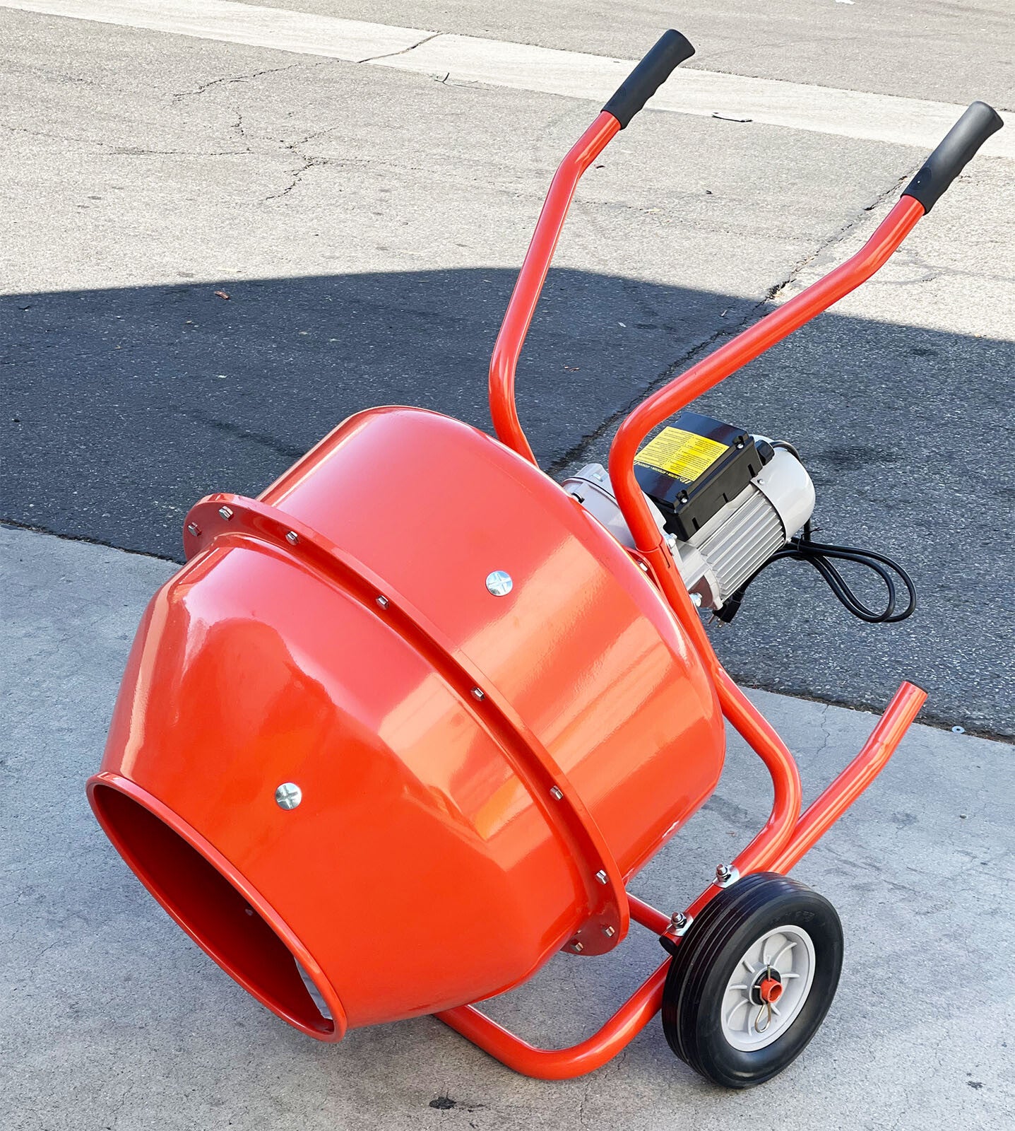 Low Wheel Barrow 5 Cubic Ft. 1/2HP Electric Concrete Cement Mixer Mortar Stucco