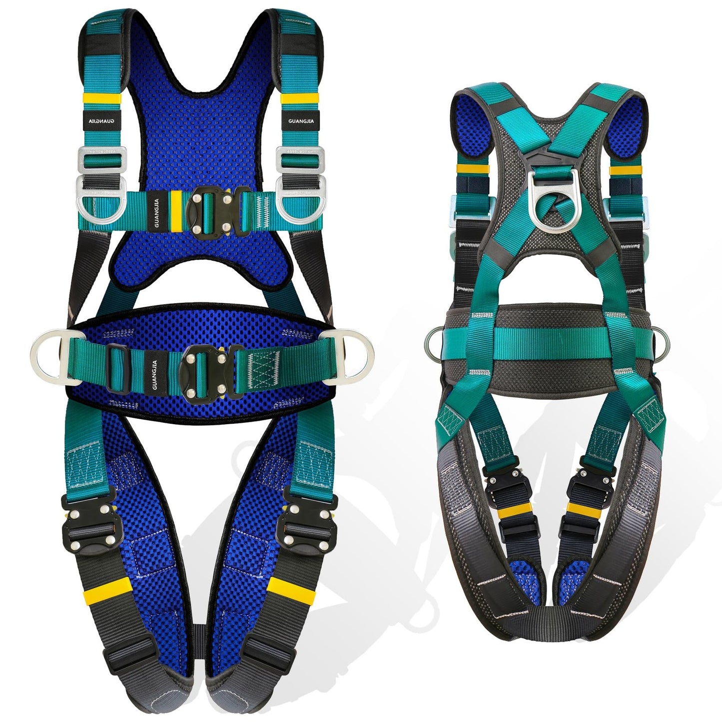 Full Body Protection Safety Harness 5Pt Adjustment Safe Comfortable Construct...
