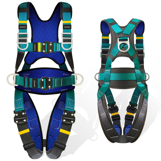 Full Body Protection Safety Harness 5Pt Adjustment Safe Comfortable Construct...