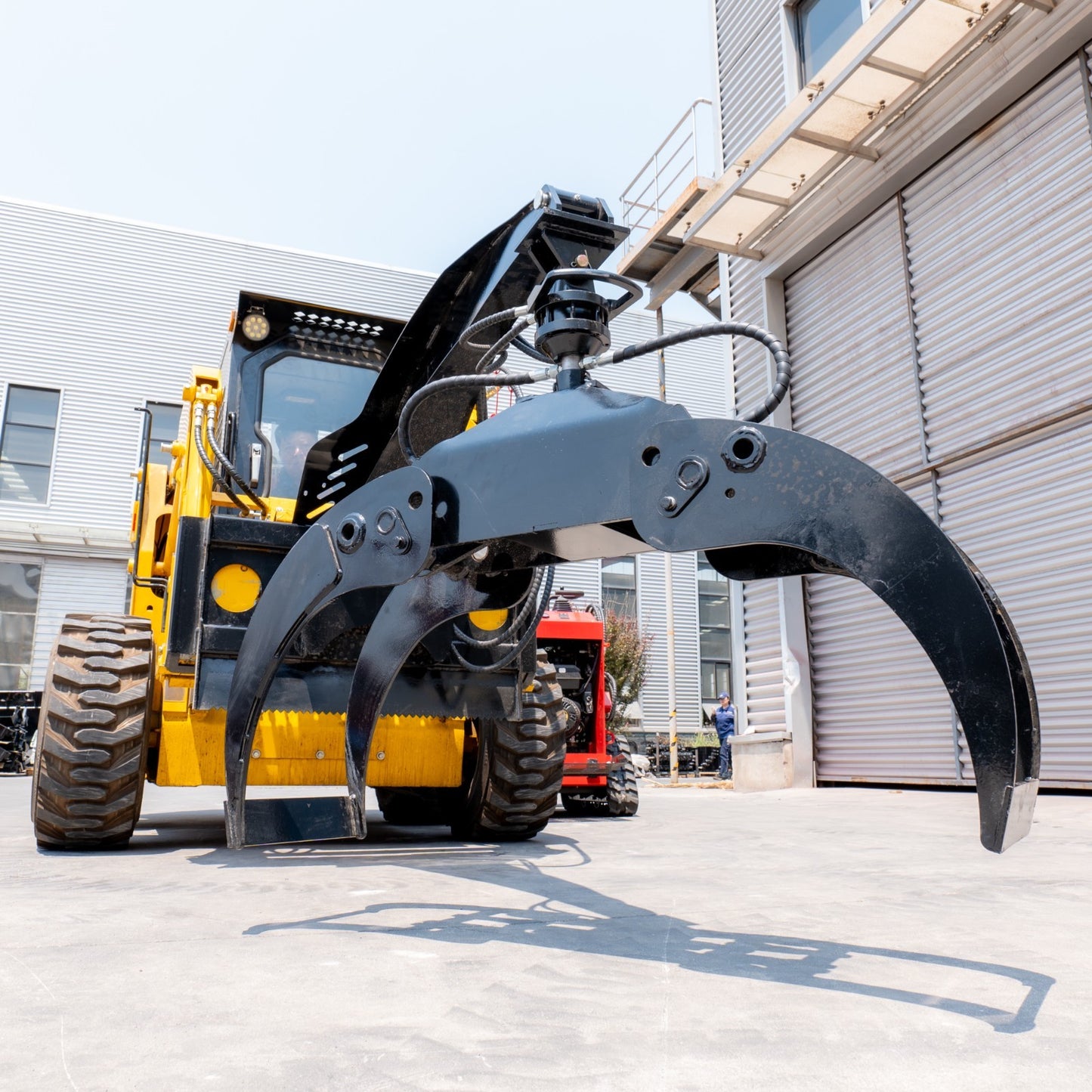 360°ROTATING Log Grapple Hydraulic for BOBCAT Skid Steer Loader Grabber Clip