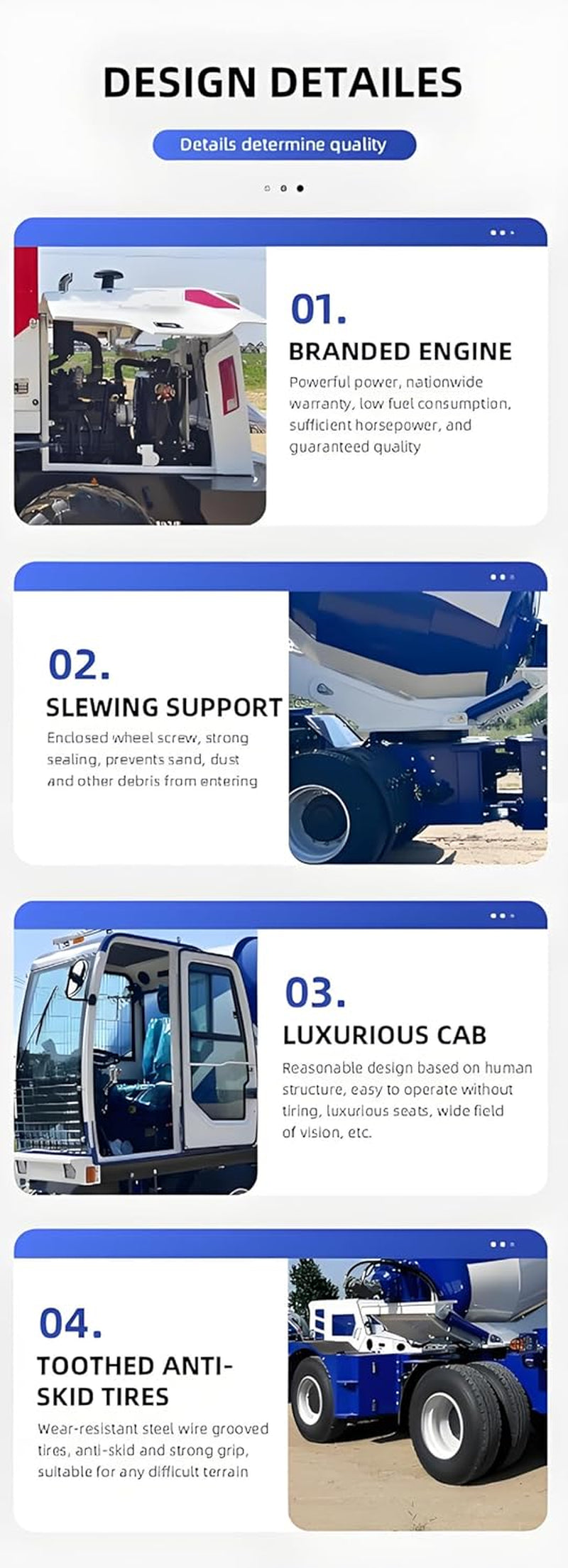 Compact Self Loading Concrete Mixer Truck – Mobile 4X4 Cement Mixer with Front Loading Bucket, Hydraulic Mixing Drum & Easy One-Person Operation for On-Site Construction Projects