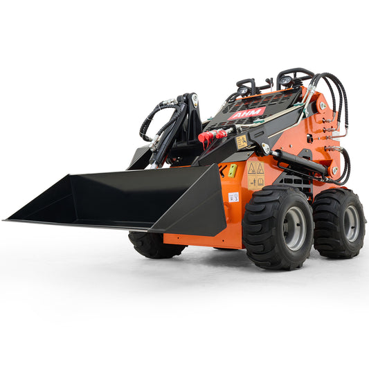Mini Skid Steer 23HP Wheeled Loader 3.7Mph Speed for Farm B&S EPA Petrol Engine