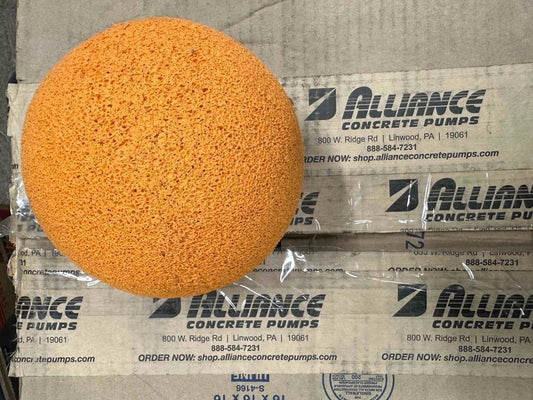 NEW Alliance 5" Orange Medium Concrete Pump Clean Out Sponge Ball