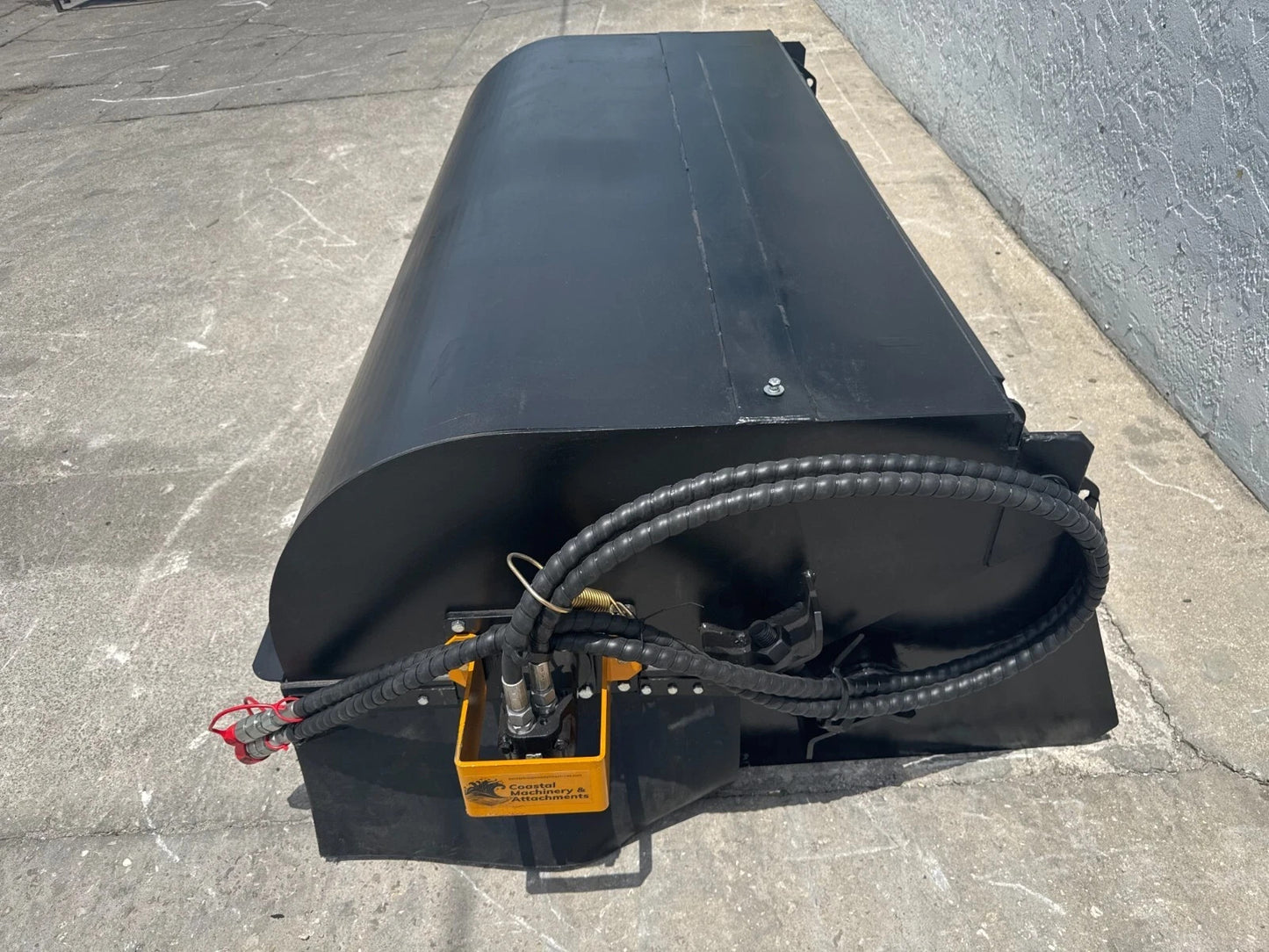 CMA Skid Steer Box Broom Sweeper 72" HD Attachment Broom Bucket Poly Wire Brush