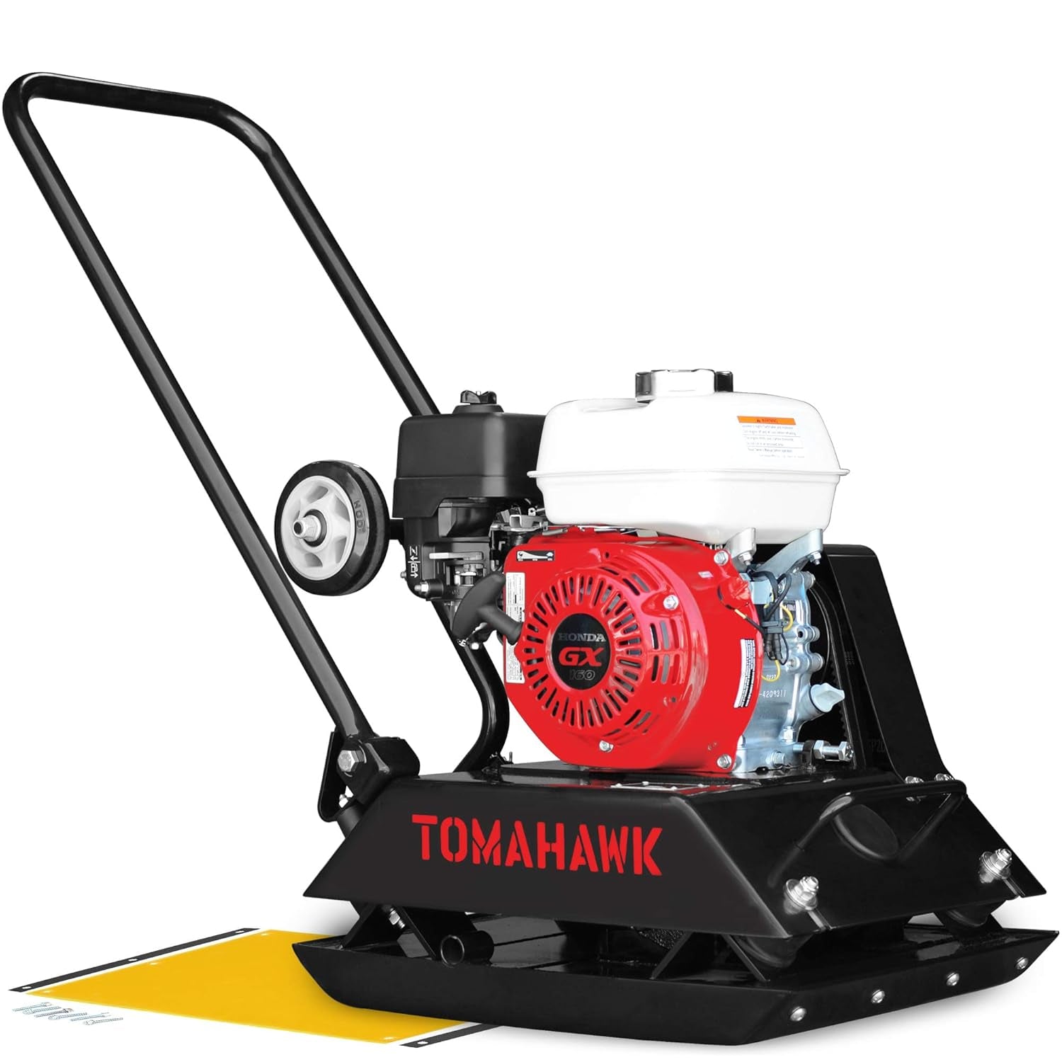 Tomahawk 5.5 HP Honda Vibratory Plate Compactor Tamper for Ground, Gravel, Dirt, Asphalt, Compaction GX160 Engine
