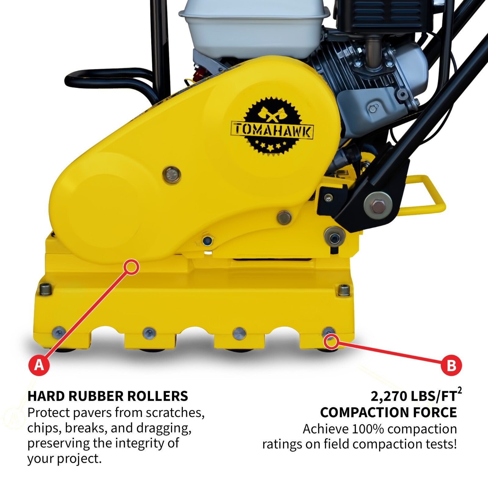 5.5 HP Honda Paver Roller Compactor 17X12 for Pavers, Bricks, Stone, Sand Compac