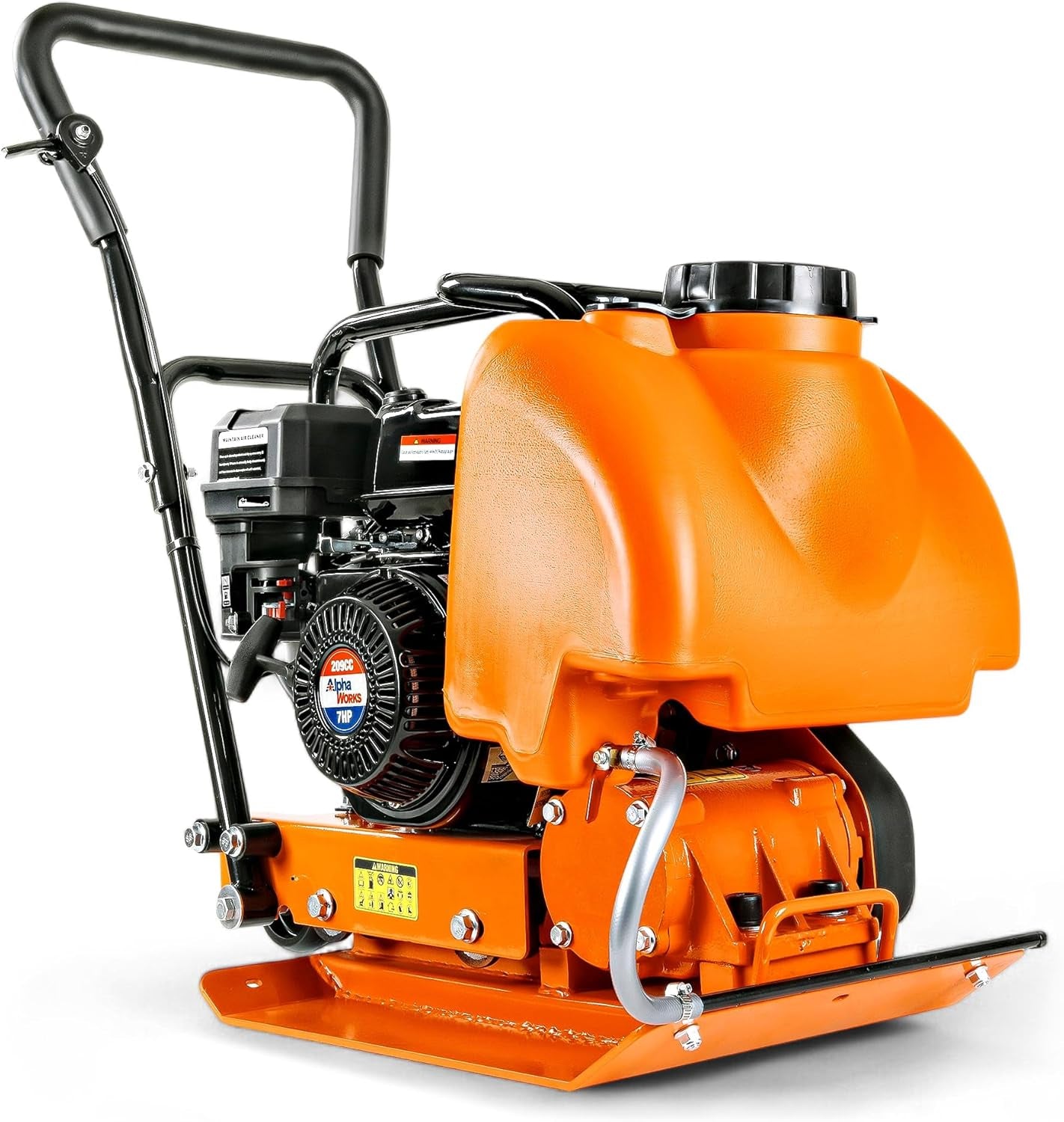 Superhandy Plate Compactor with 7HP Gas Engine – 4200 Lbs Force, 20 X 15 In. Steel Plate, 12 In. Depth Tamper for Soil, Gravel, Asphalt, Landscaping, Sidewalks, Patios (Water Tank)
