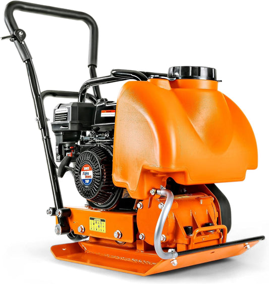 Superhandy Plate Compactor with 7HP Gas Engine – 4200 Lbs Force, 20 X 15 In. Steel Plate, 12 In. Depth Tamper for Soil, Gravel, Asphalt, Landscaping, Sidewalks, Patios (Water Tank)