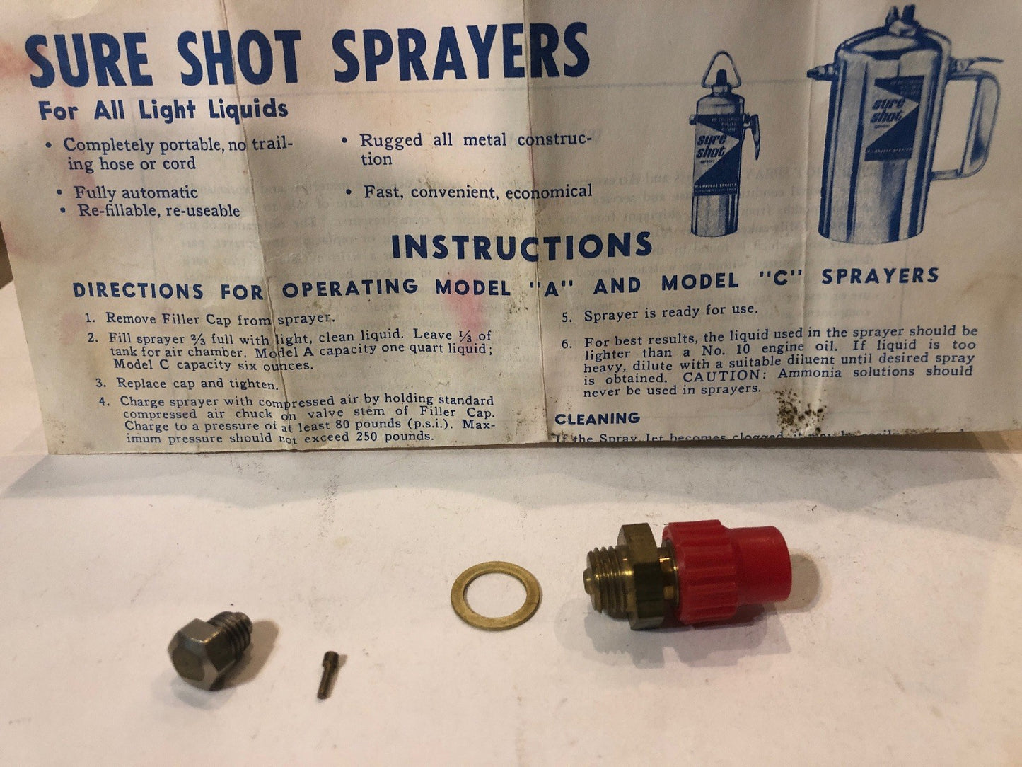2 Spray Nozzles for SURE SHOT Sprayers 201 & 602