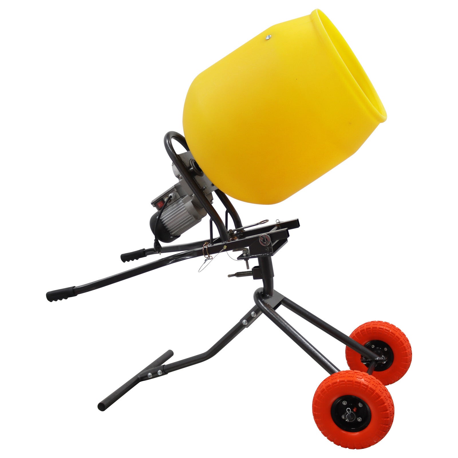 100L/3.5 Cu.Ft Push-Type Cement Mixer Concrete Mortar Polythene Drum 110V 300W