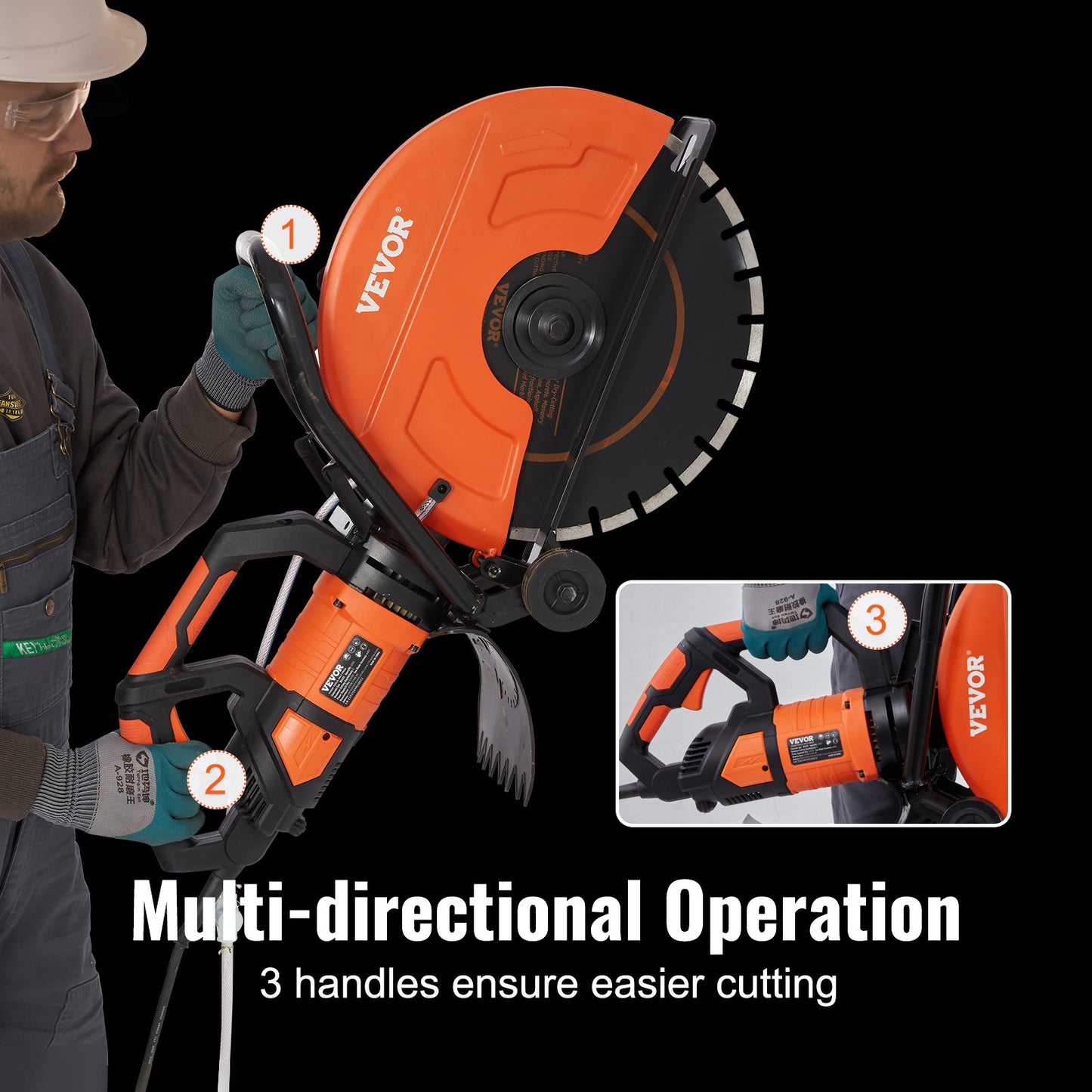 Electric Concrete Saw, 16 In, Brick