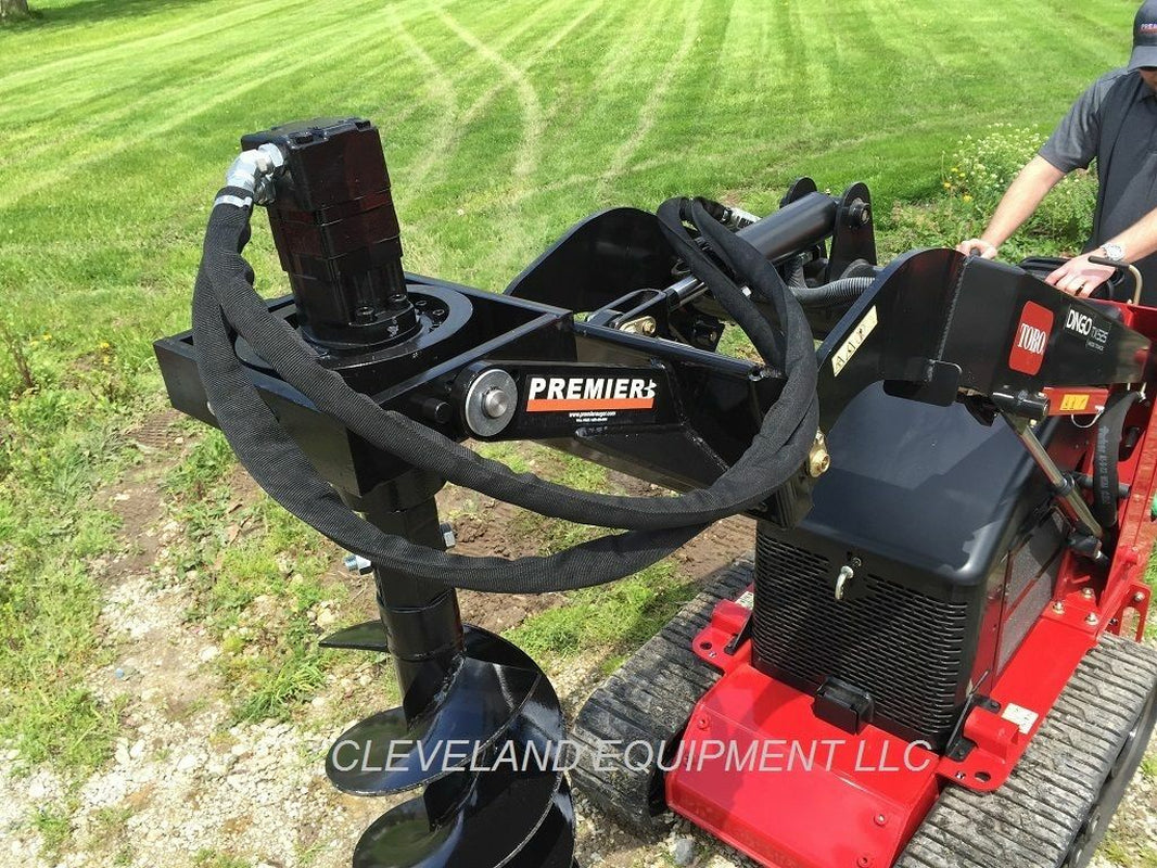 PREMIER MS14 MINI SKID STEER AUGER DRIVE ATTACHMENT W CONCRETE CEMENT MIXER BOWL