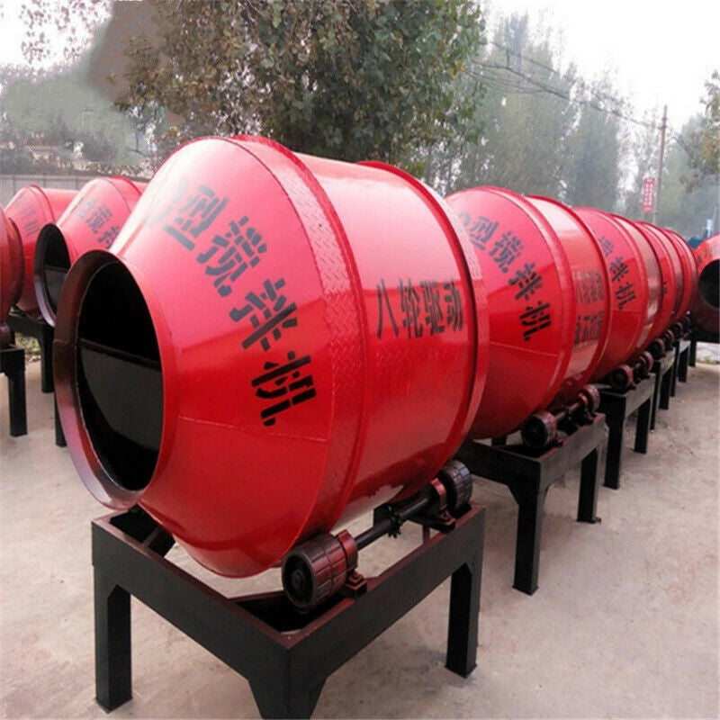 Two Phase Electric Drum Mixer Concrete Mixer Mobile Drum Mixing Tank Negotiable