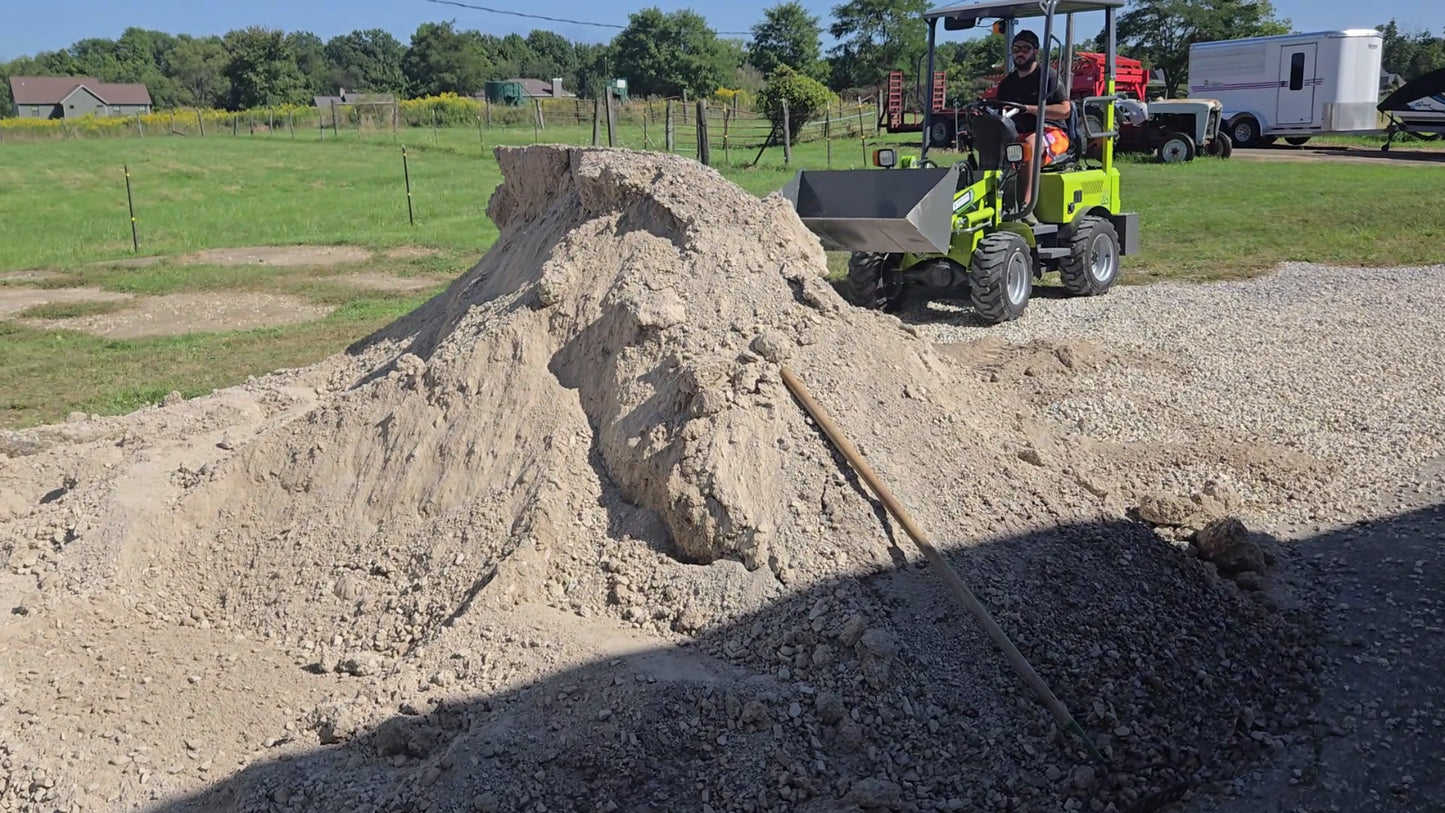 2025 Greenforce Machines EV880L Electric Wheel Loader Bobcat Skid Steer 880Lbs