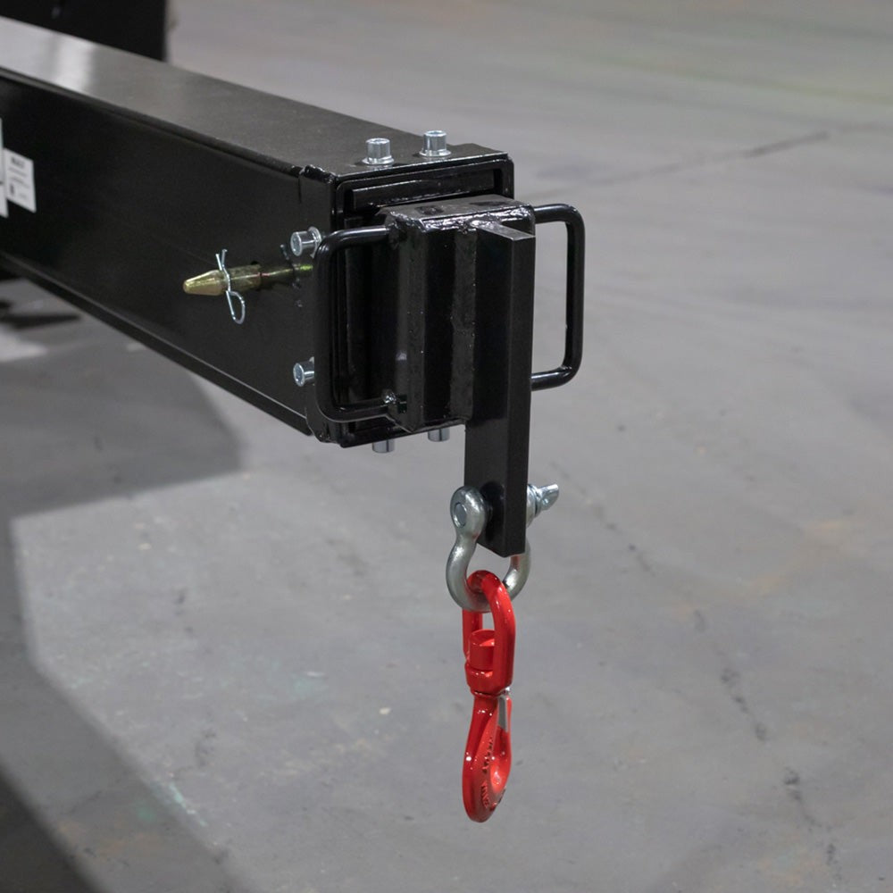 Titan Attachments Skid Steer Adjustable Jib Crane with 3 Ton Hook