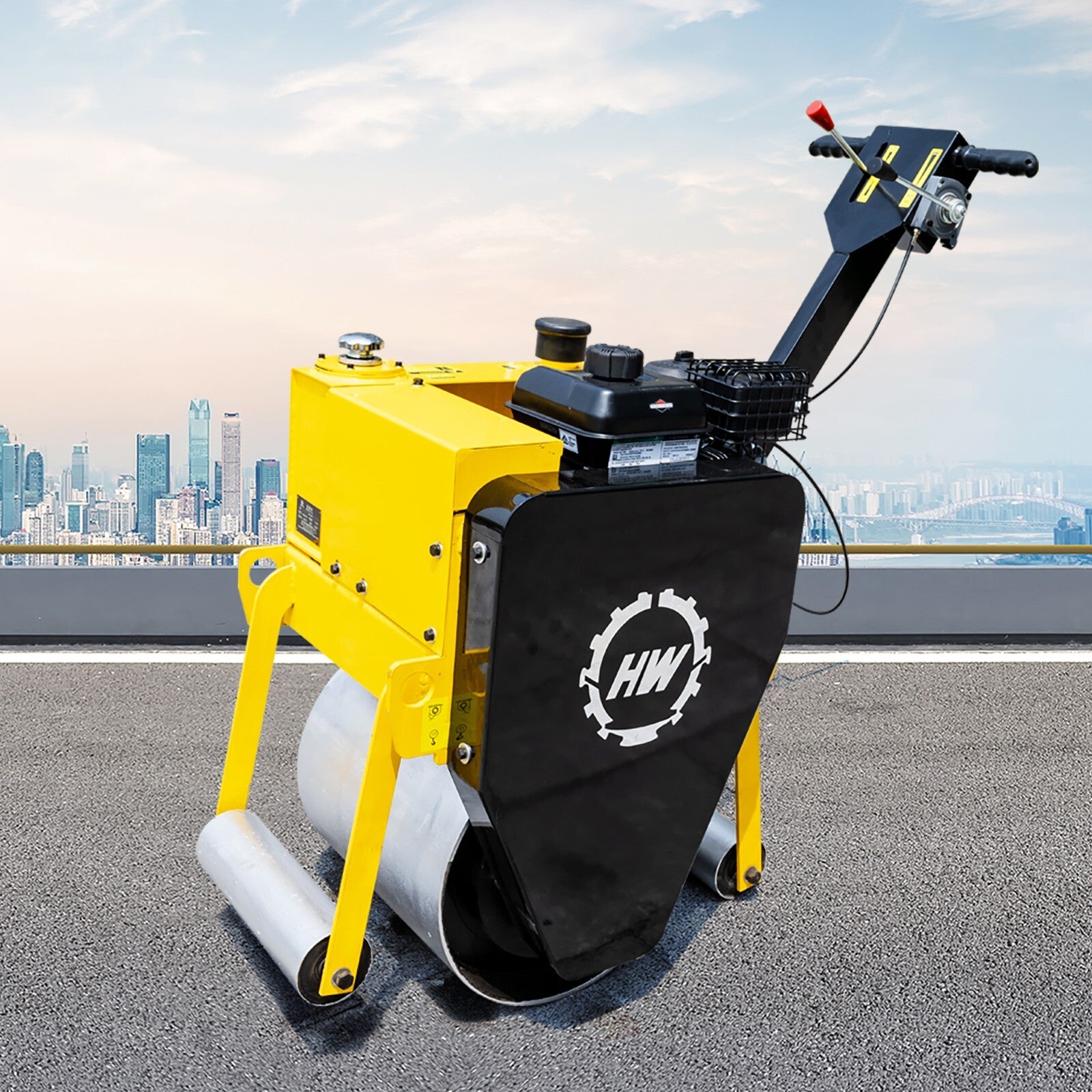 Hand Push Vibratory Roller Road Sale！Asphalt Compactor Free Delivery Free Ship