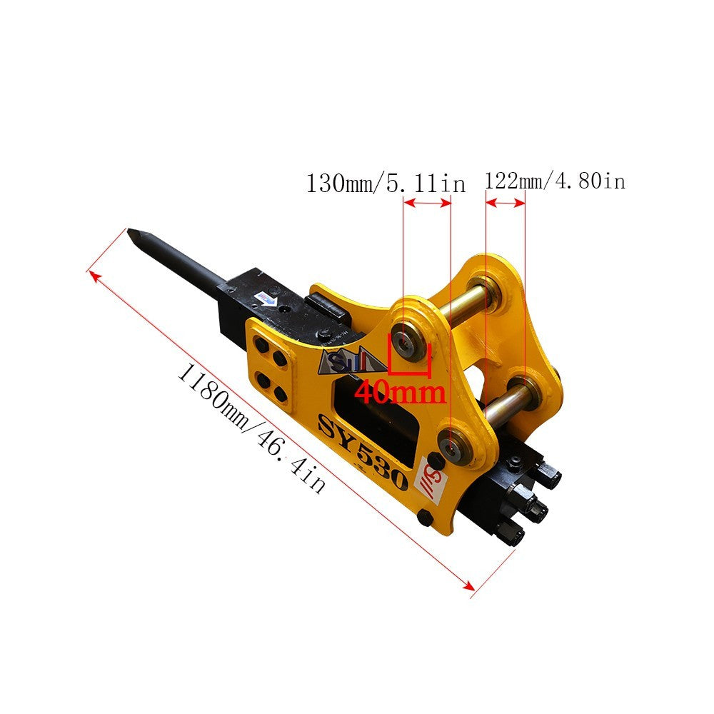 Hydraulic Concrete Hammer Breaker Attachment for Mini Midi Excavator USA Stock