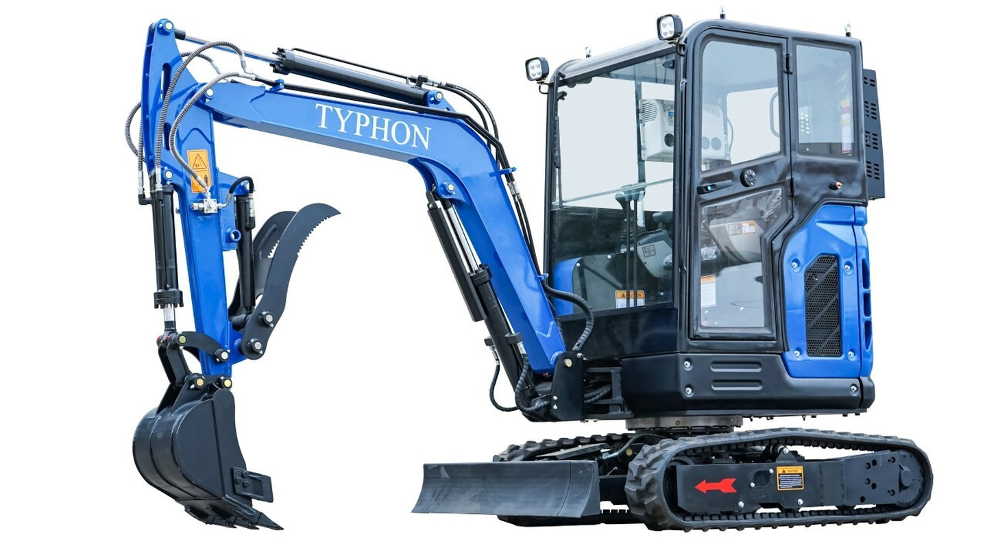 6,000 Lbs Mini Excavator Trench Digger Cabin EPA Diesel Kubota V1505 Engine