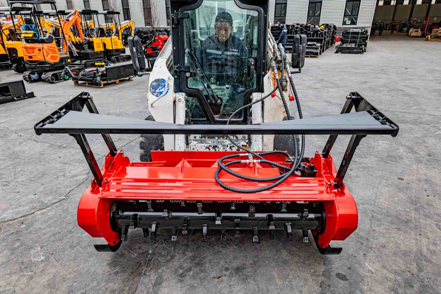 60Inch Skid Steer Loader Forestry Mulcher Wood Chipper Attachment for Bobcat