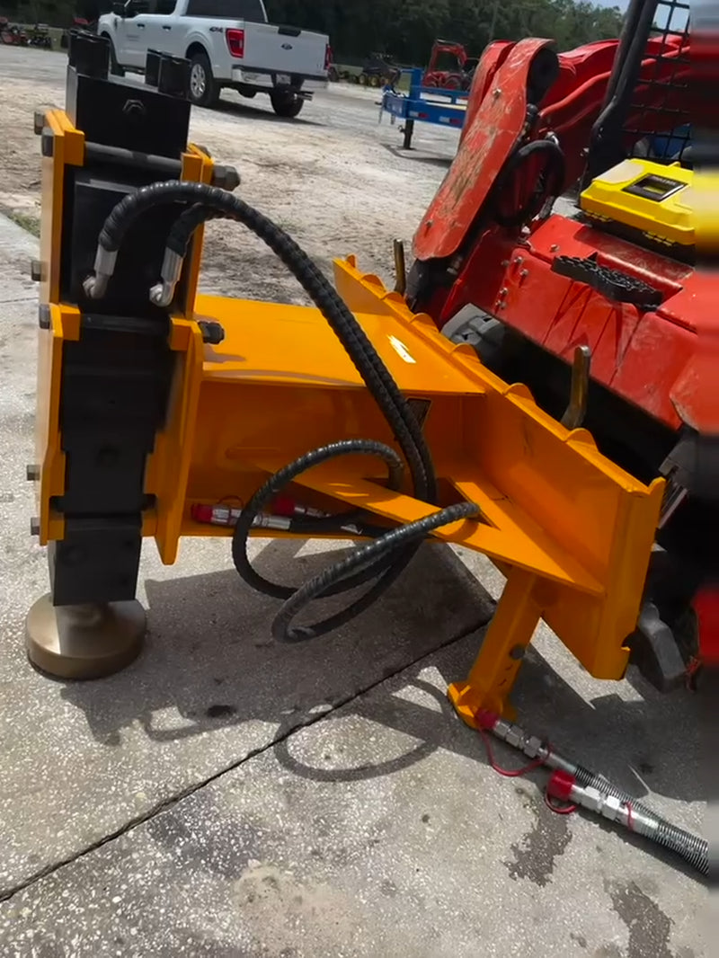 NEW 680 Hydraulic Fence Post Driver 10" Skid Steer Attachment BOBCAT CAT KUBOTA