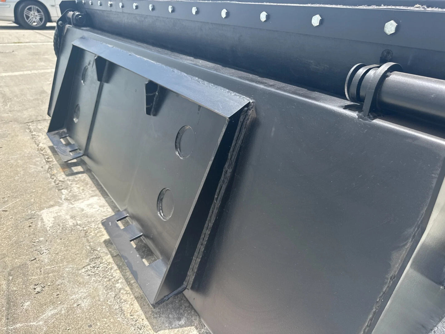 CMA Skid Steer Box Broom Sweeper 72" HD Attachment Broom Bucket Poly Wire Brush