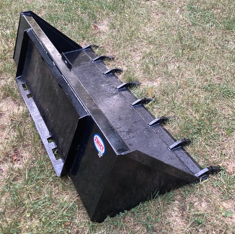New 72" Skid Steer/Tractor Tooth Bucket -6' Skid Steer Dirt Bucket with Teeth