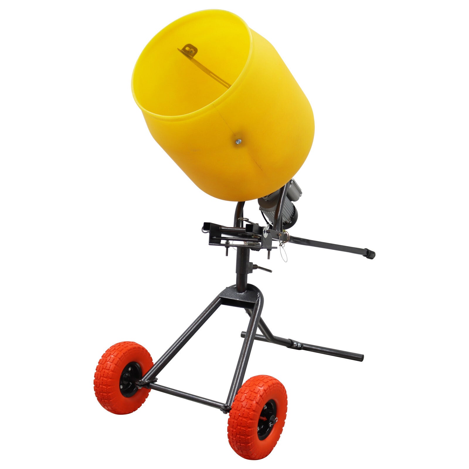 100L/3.5 Cu.Ft Push-Type Cement Mixer Concrete Mortar Polythene Drum 110V 300W