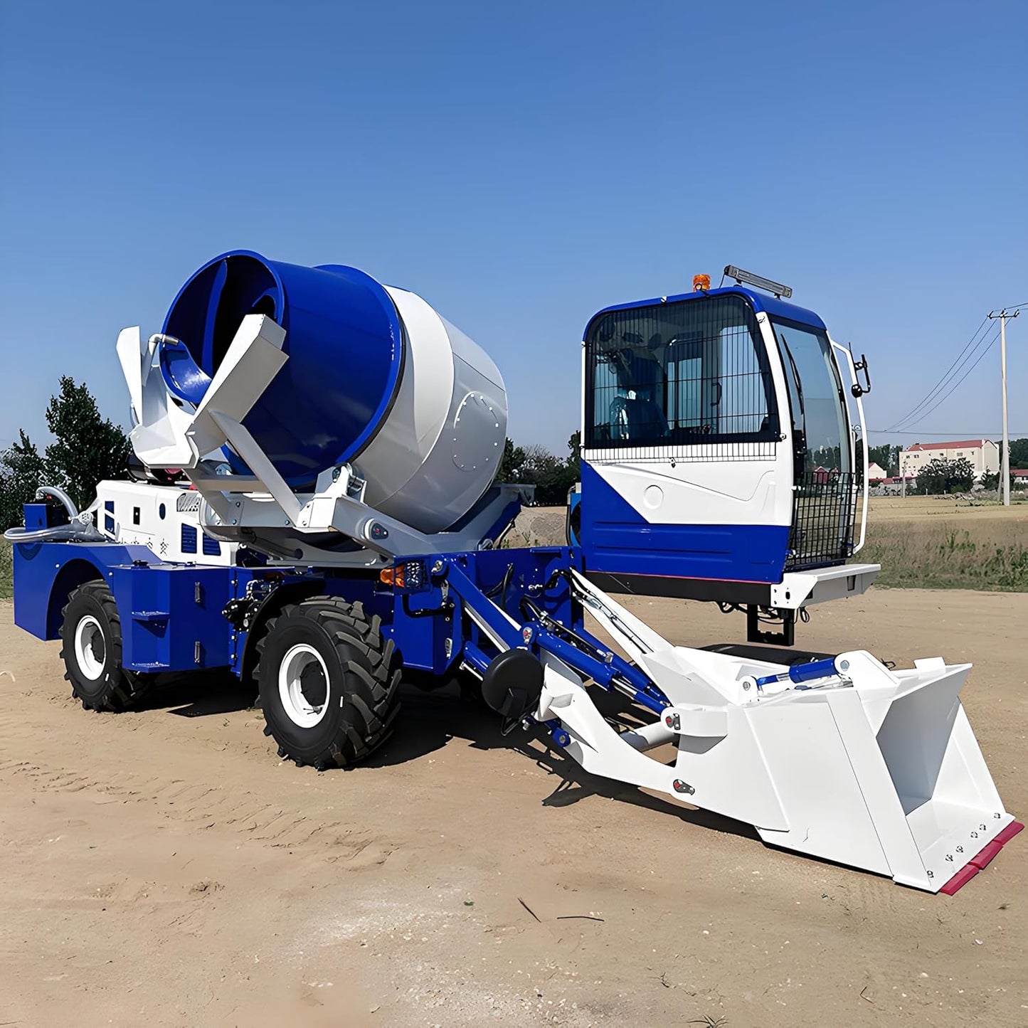 Self Loading Concrete Mixer Truck – 4X4 Mobile Cement Mixer with Automatic Loading & Water Dosing, Compact High-Performance Concrete Mixing Truck for On-Site Construction & Civil Engineering