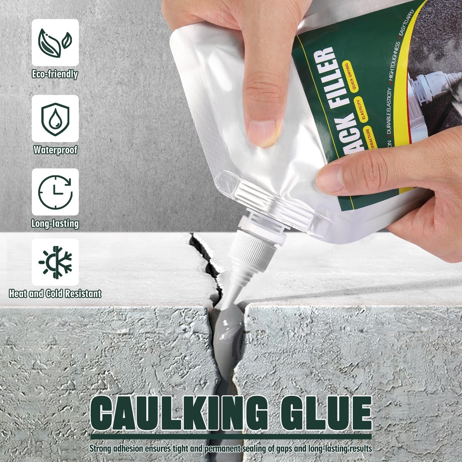 Concrete Crack Filler Waterproof Concrete Repair Sealant Weather-Resist