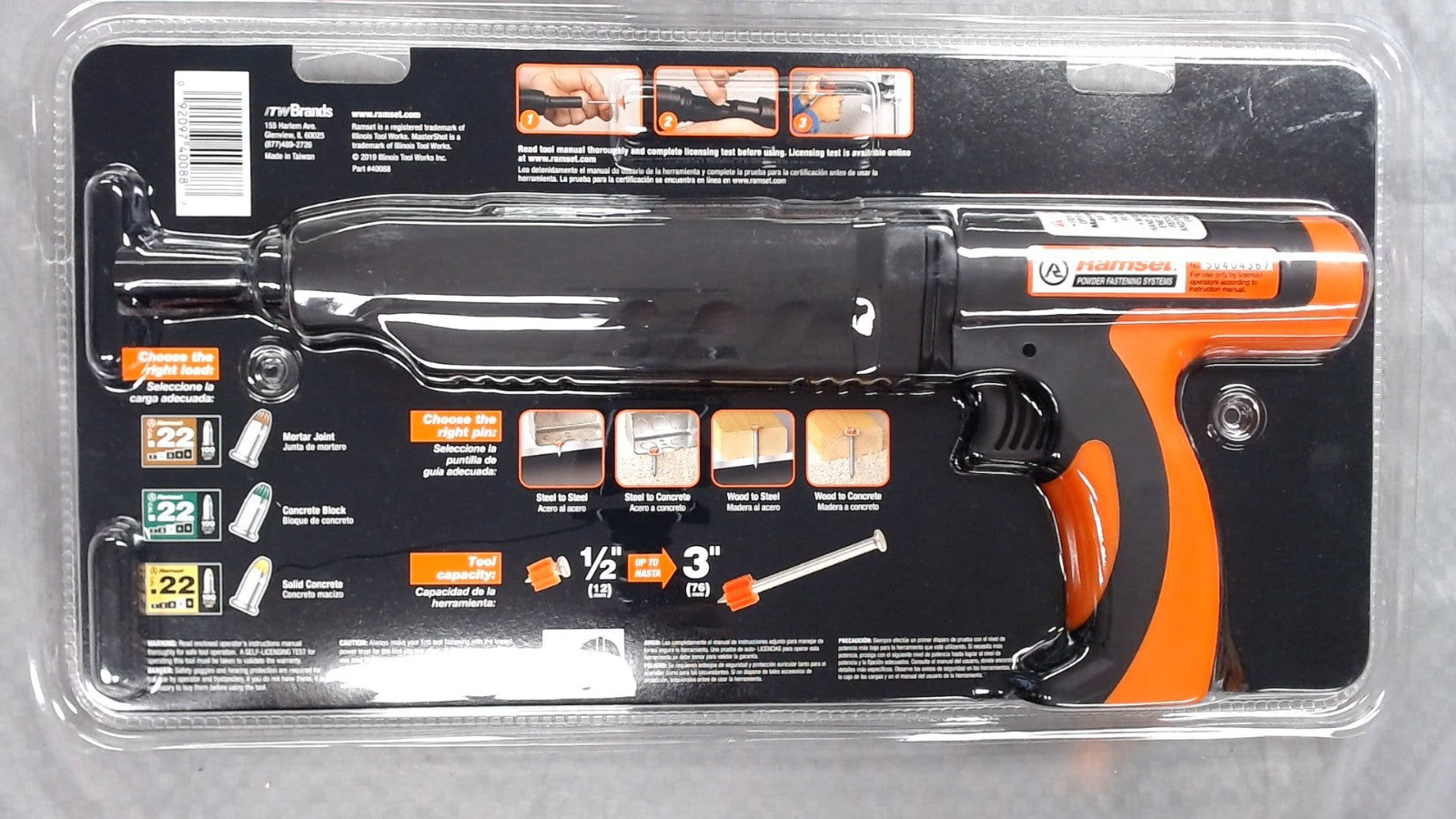 Ramset Mastershot Nail Gun 0.22 Caliber Powder Actuated Tool Concrete Nail Gun