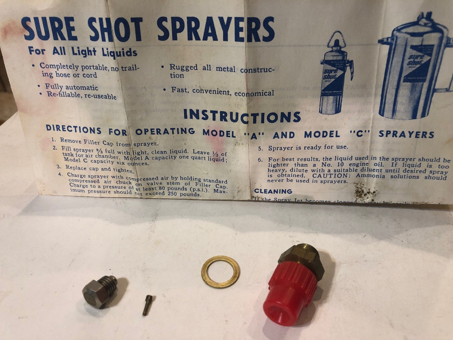 2 Spray Nozzles for SURE SHOT Sprayers 201 & 602