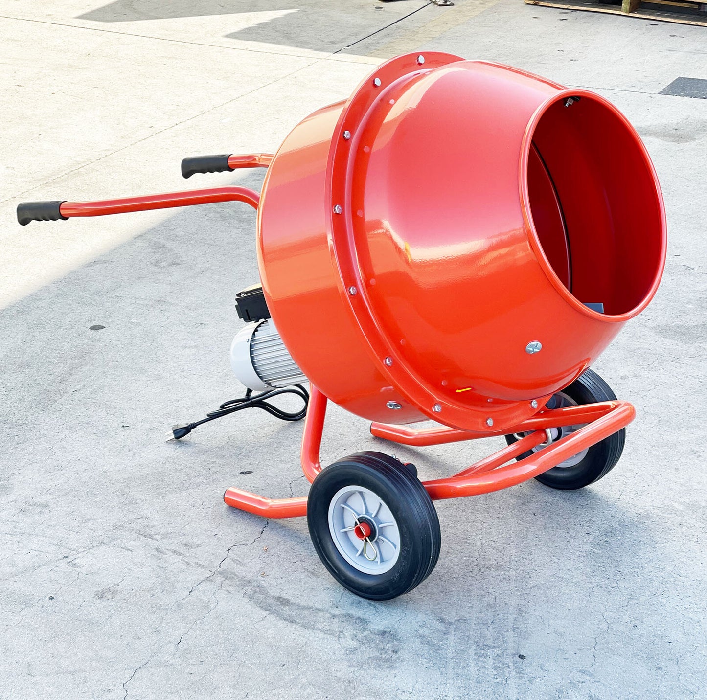 Low Wheel Barrow 5 Cubic Ft. 1/2HP Electric Concrete Cement Mixer Mortar Stucco