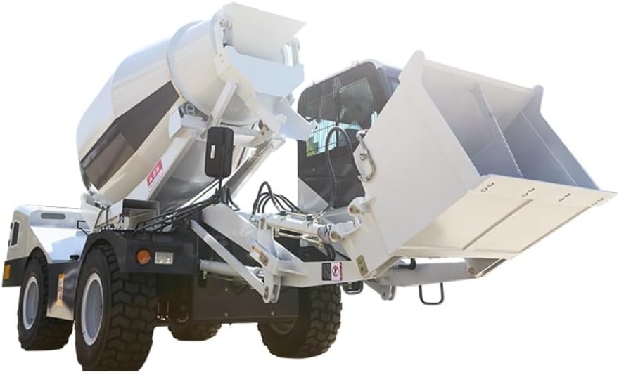 Mobile Self-Loading Concrete Mixer Truck High-Efficiency Cement Mixing Machine with Automatic Feeding Hydraulic Discharge, Portable 4X4 Construction Equipment for Road Building Construction Projects