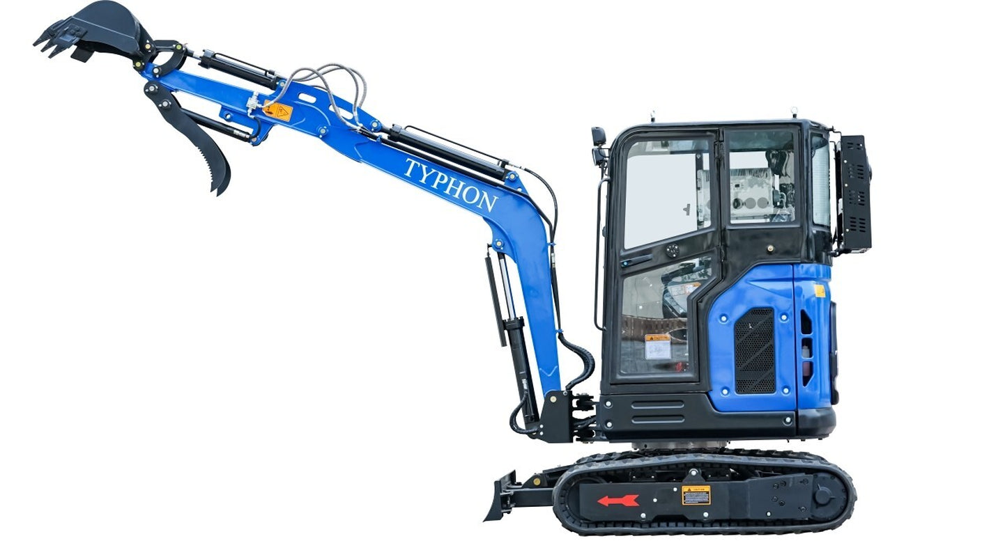6,000 Lbs Mini Excavator Trench Digger Cabin EPA Diesel Kubota V1505 Engine